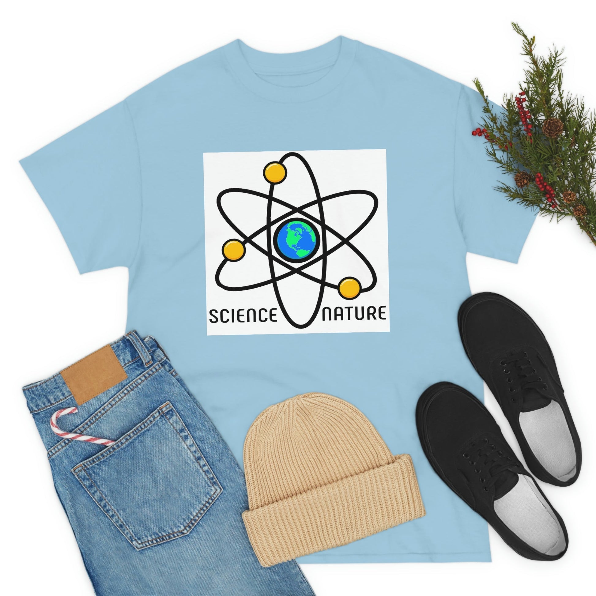Science and Nature Unisex Heavy Cotton Tee Ecology Recycling Earth Global Warming