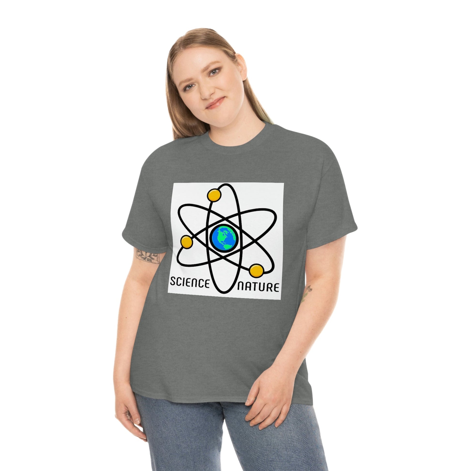 Science and Nature Unisex Heavy Cotton Tee Ecology Recycling Earth Global Warming