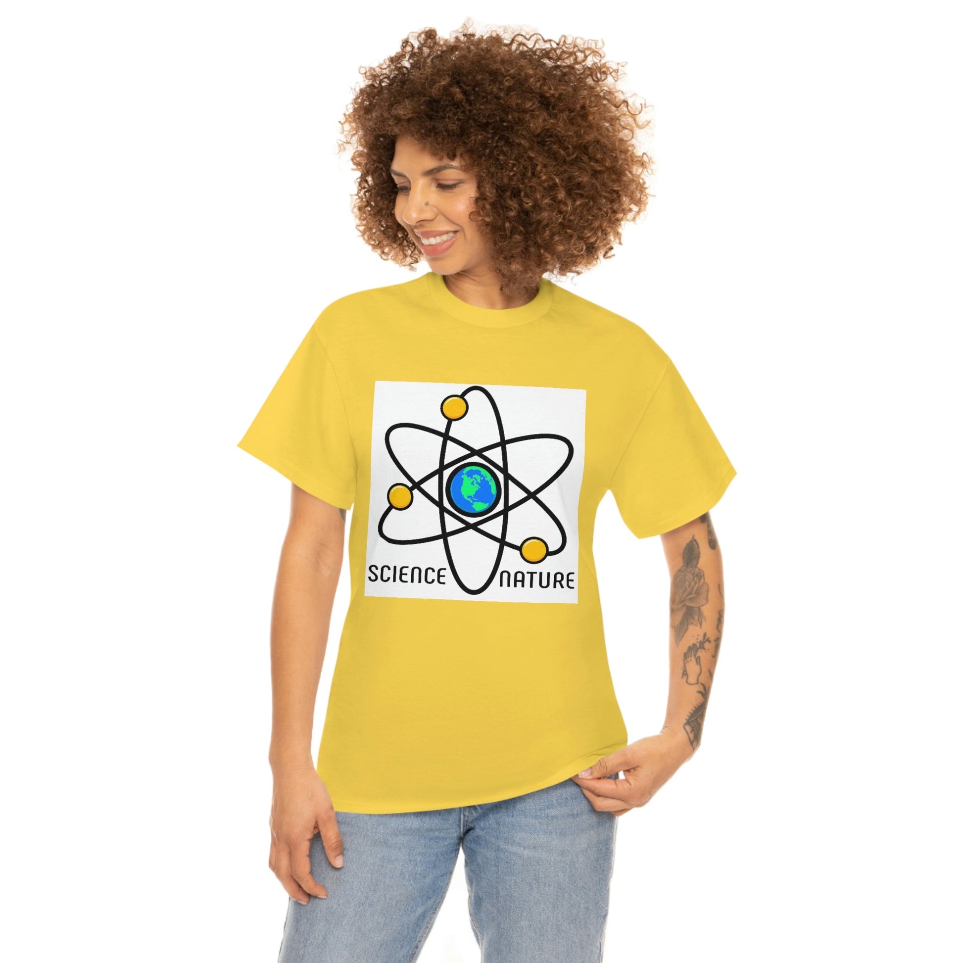 Science and Nature Unisex Heavy Cotton Tee Ecology Recycling Earth Global Warming