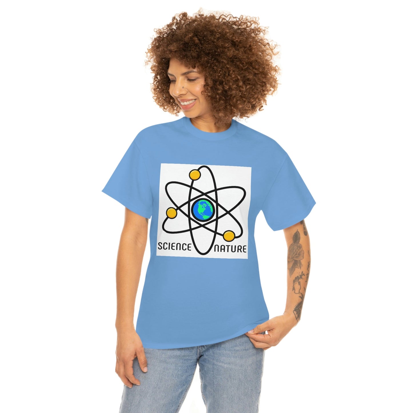 Science and Nature Unisex Heavy Cotton Tee Ecology Recycling Earth Global Warming
