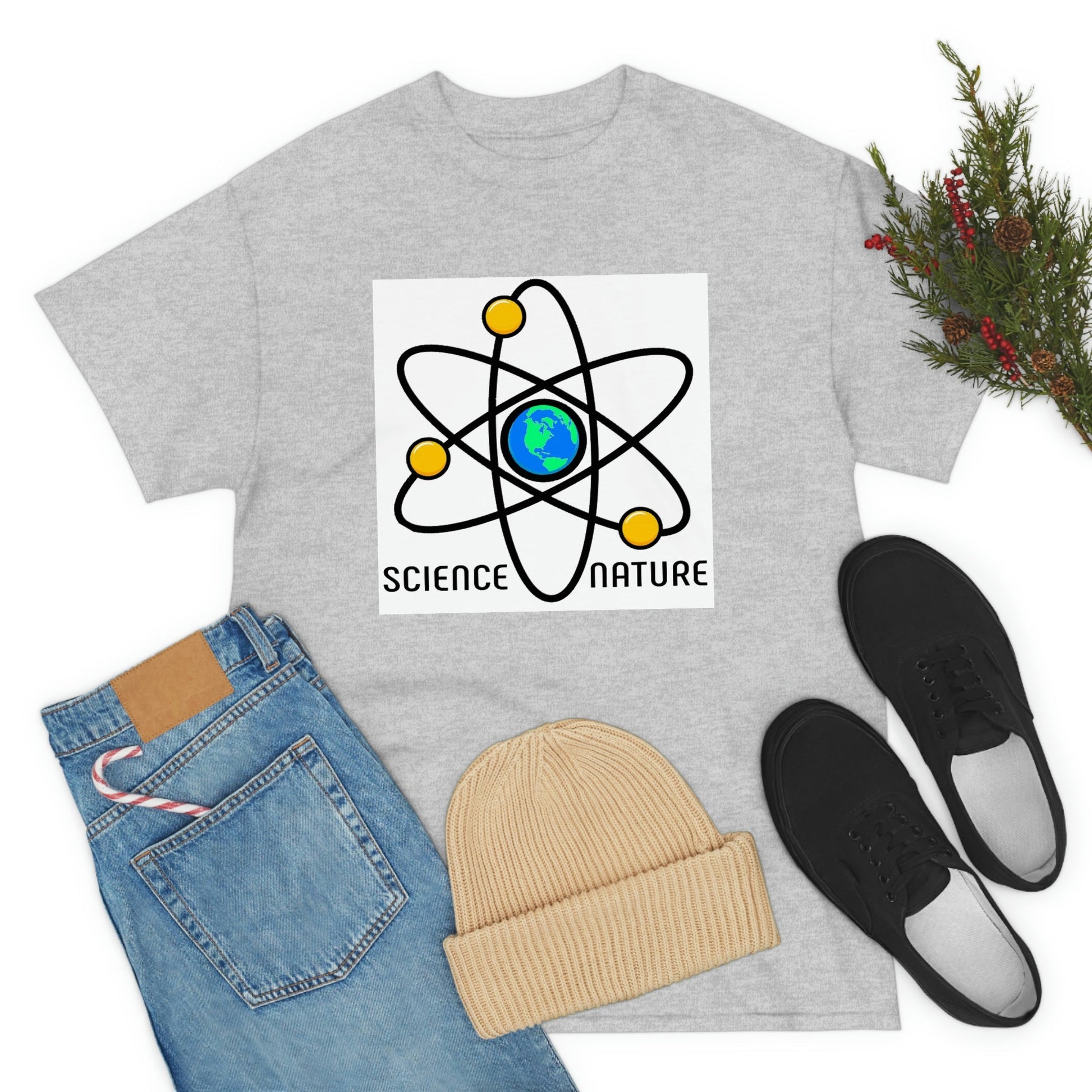 Science and Nature Unisex Heavy Cotton Tee Ecology Recycling Earth Global Warming