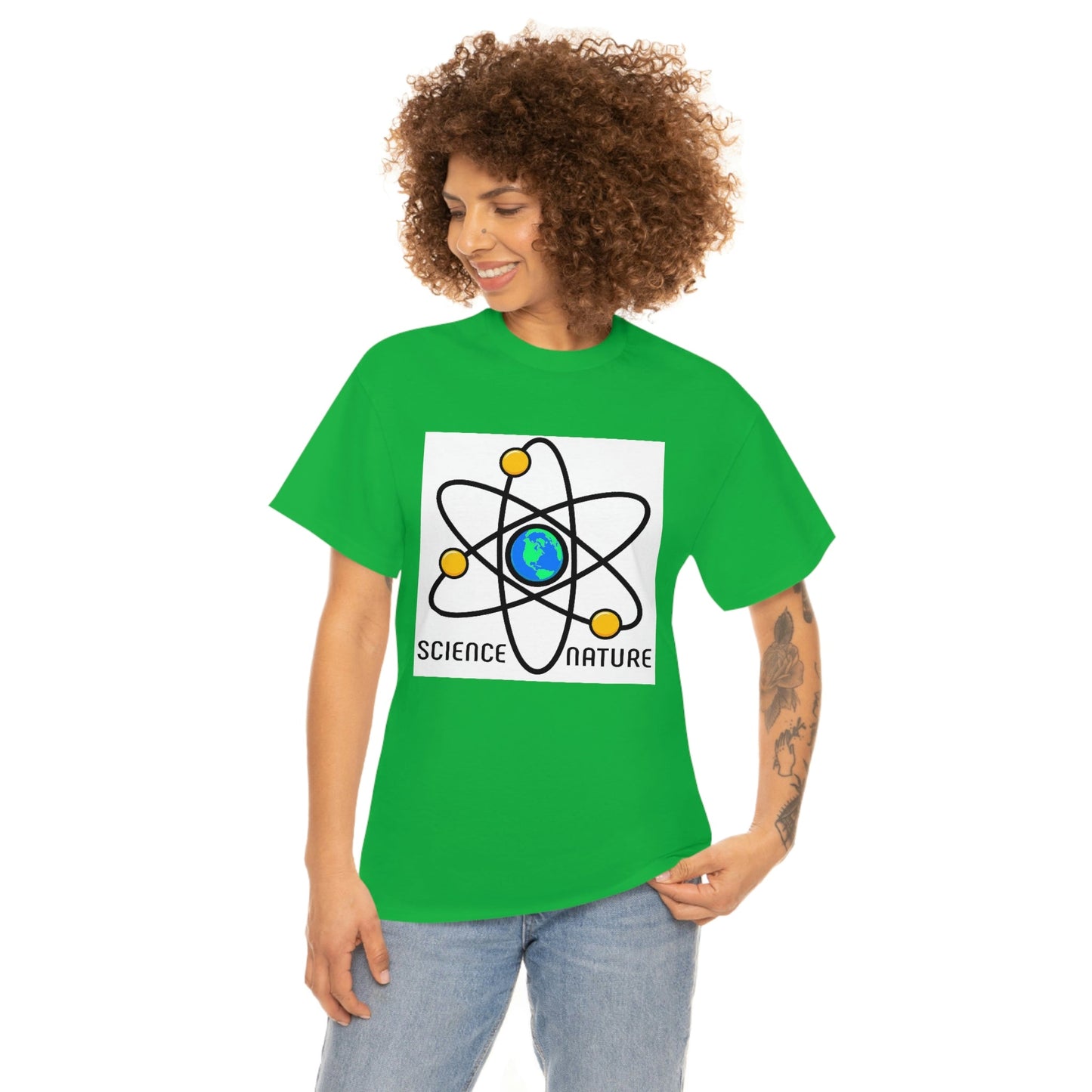 Science and Nature Unisex Heavy Cotton Tee Ecology Recycling Earth Global Warming