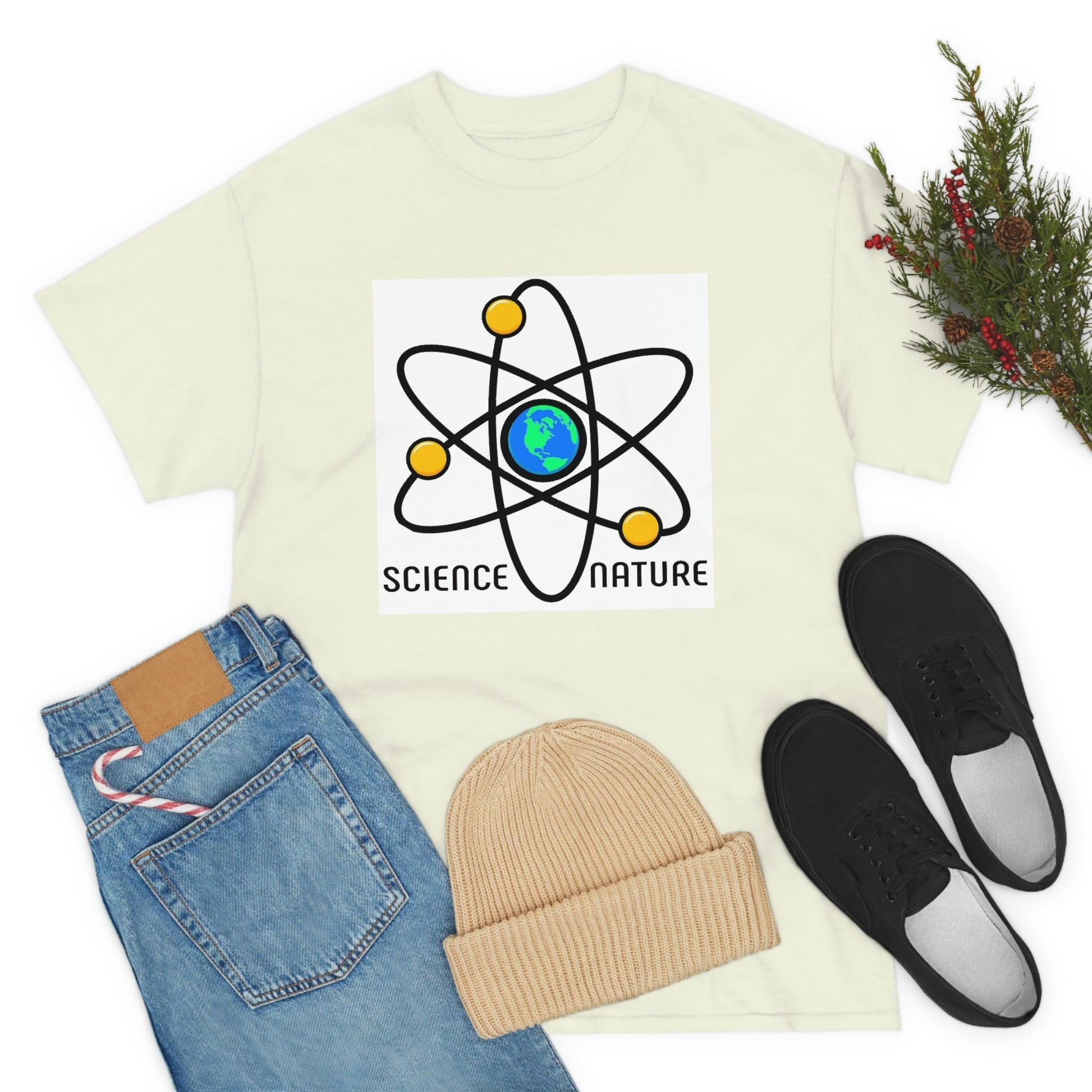 Science and Nature Unisex Heavy Cotton Tee Ecology Recycling Earth Global Warming