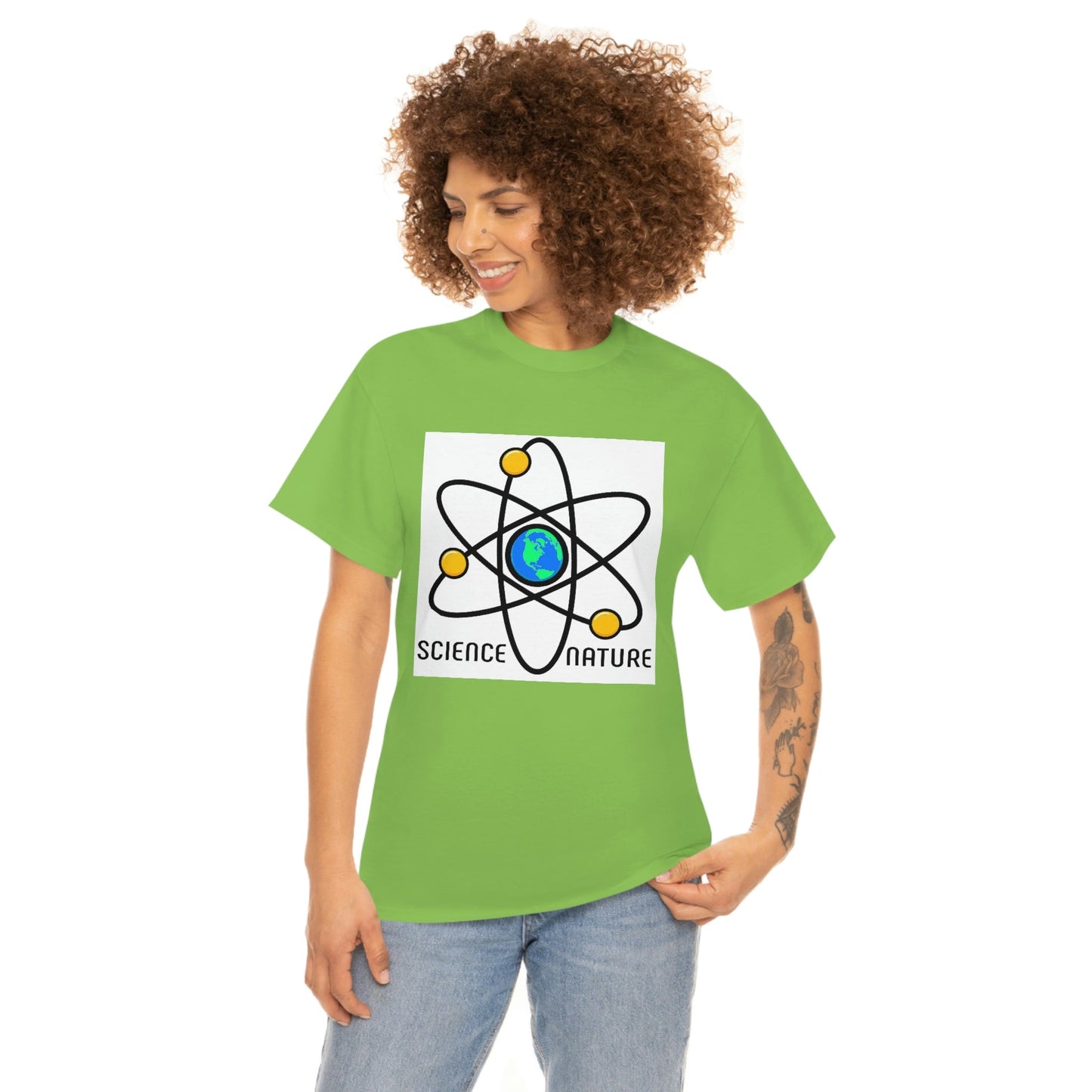 Science and Nature Unisex Heavy Cotton Tee Ecology Recycling Earth Global Warming