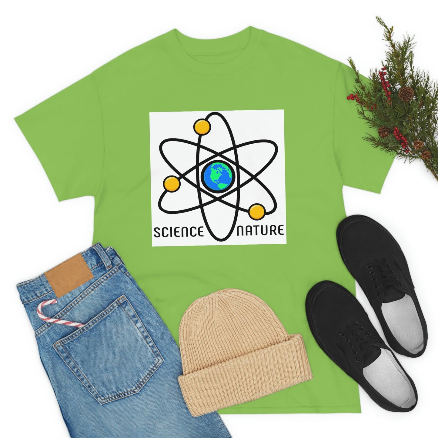 Science and Nature Unisex Heavy Cotton Tee Ecology Recycling Earth Global Warming
