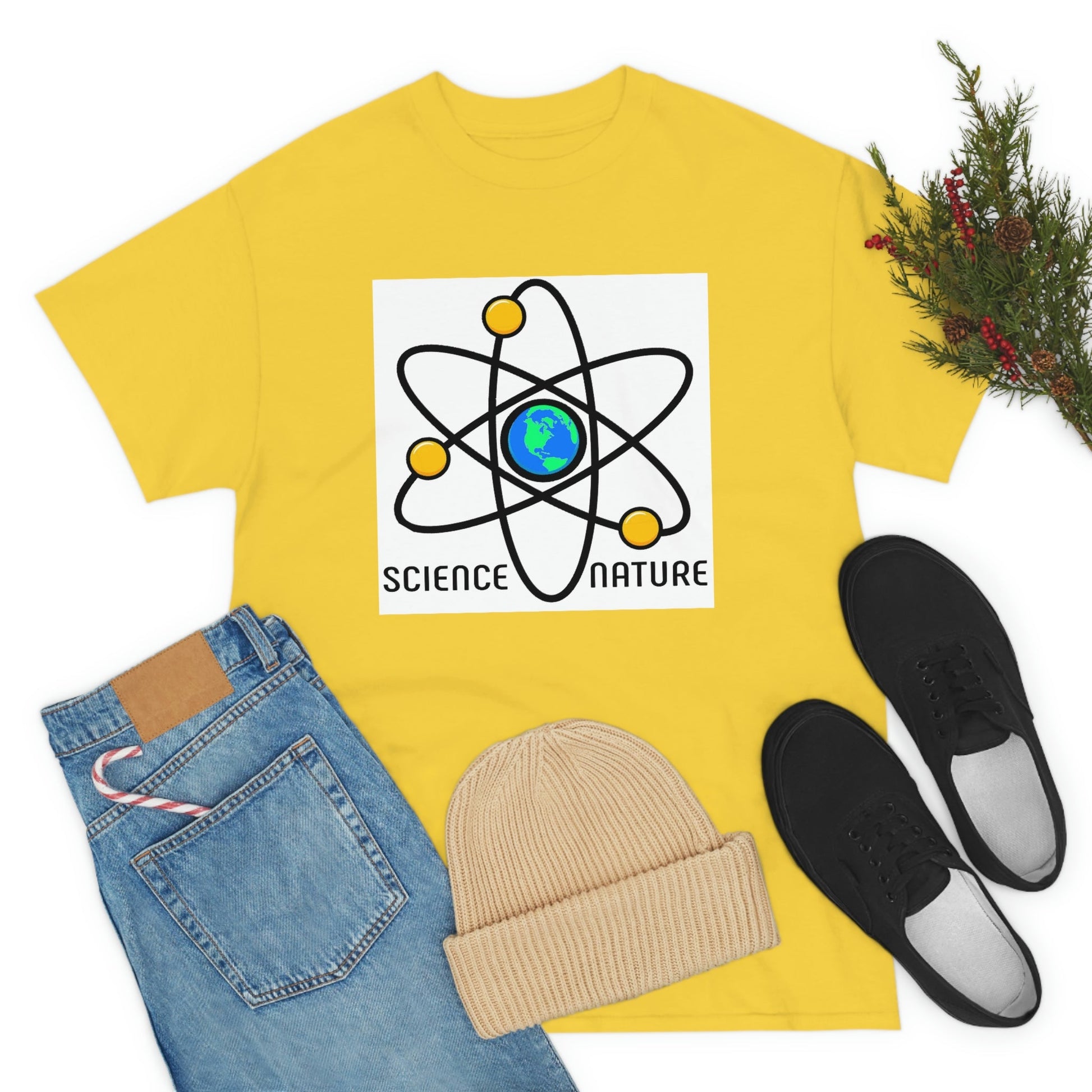 Science and Nature Unisex Heavy Cotton Tee Ecology Recycling Earth Global Warming