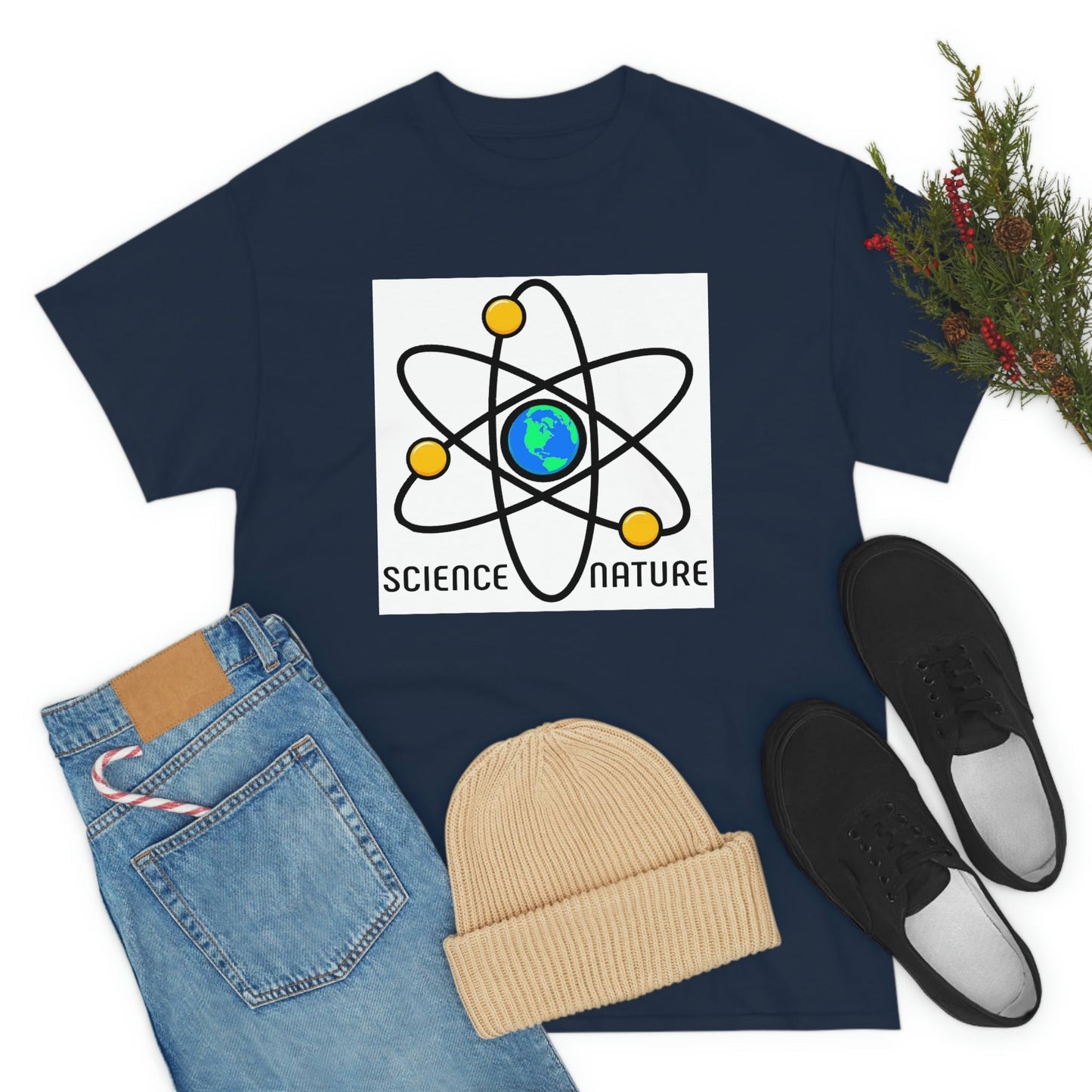 Science and Nature Unisex Heavy Cotton Tee Ecology Recycling Earth Global Warming