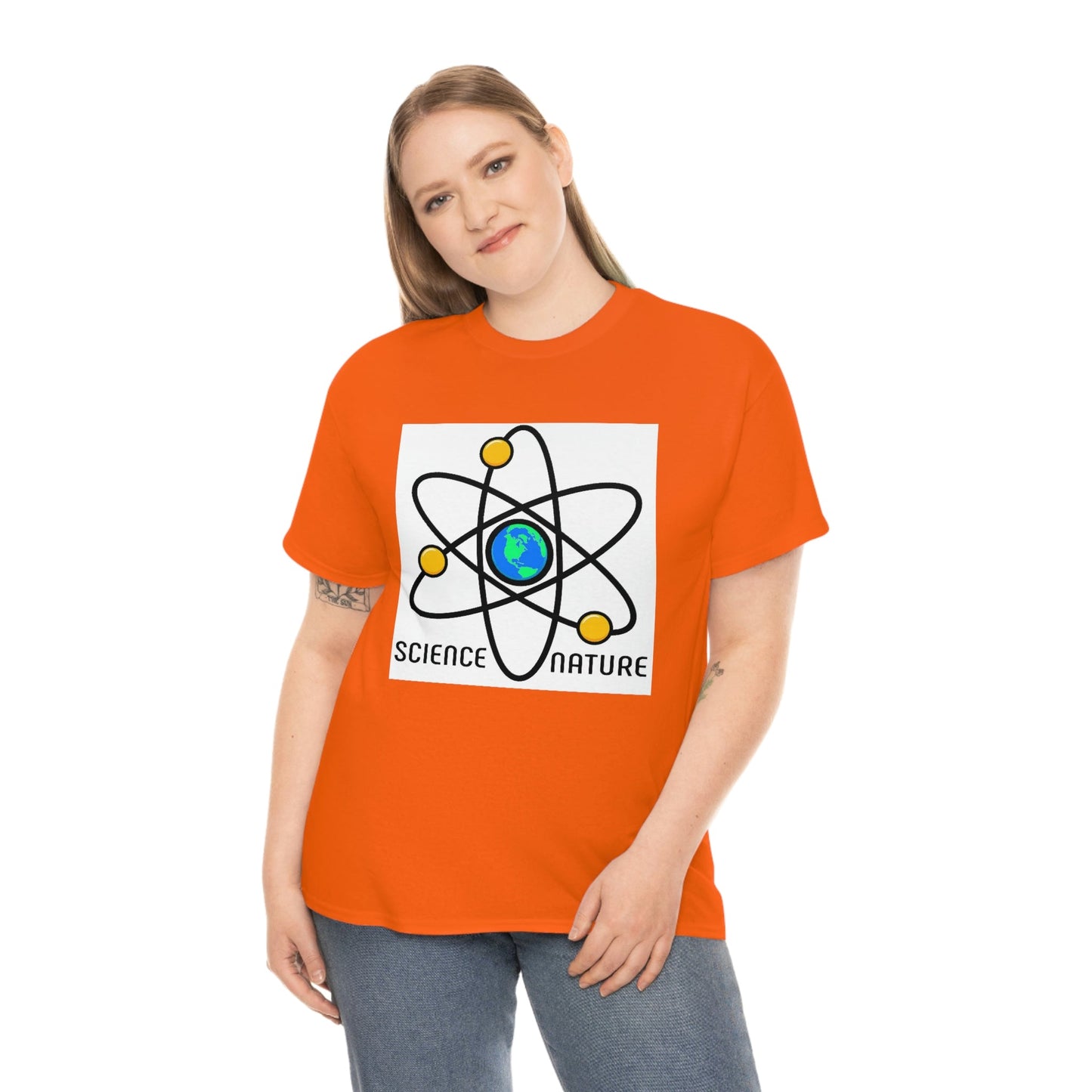 Science and Nature Unisex Heavy Cotton Tee Ecology Recycling Earth Global Warming