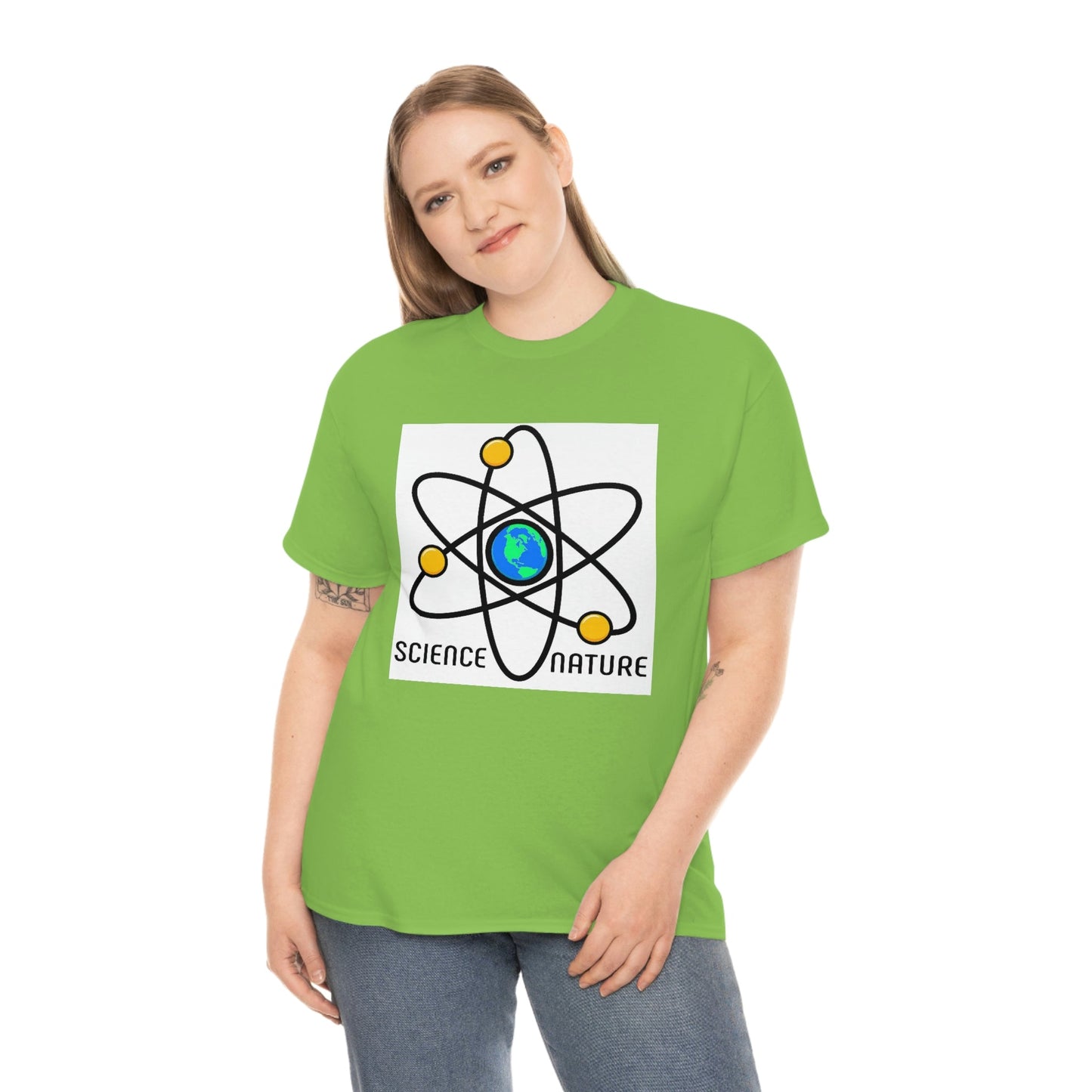 Science and Nature Unisex Heavy Cotton Tee Ecology Recycling Earth Global Warming