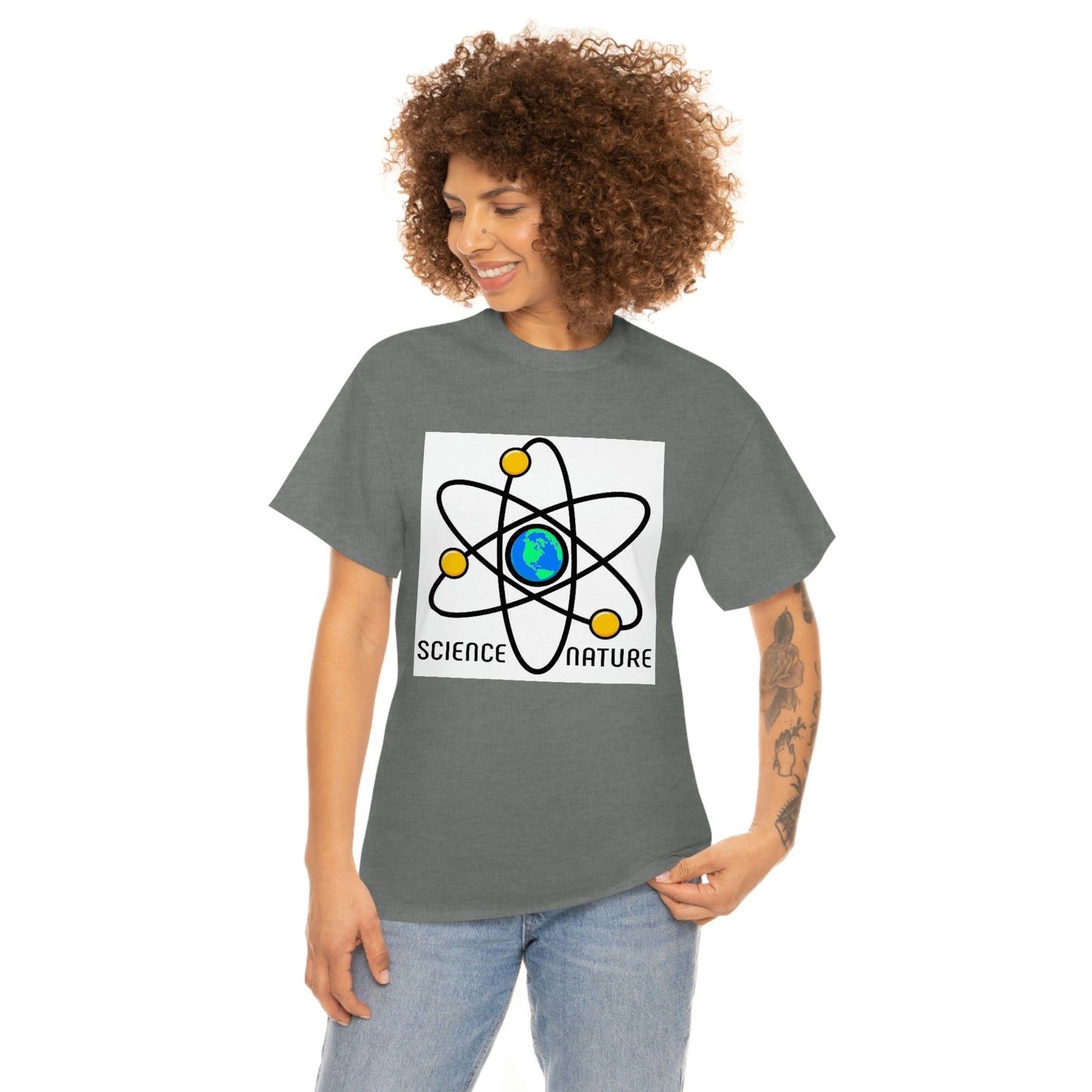 Science and Nature Unisex Heavy Cotton Tee Ecology Recycling Earth Global Warming
