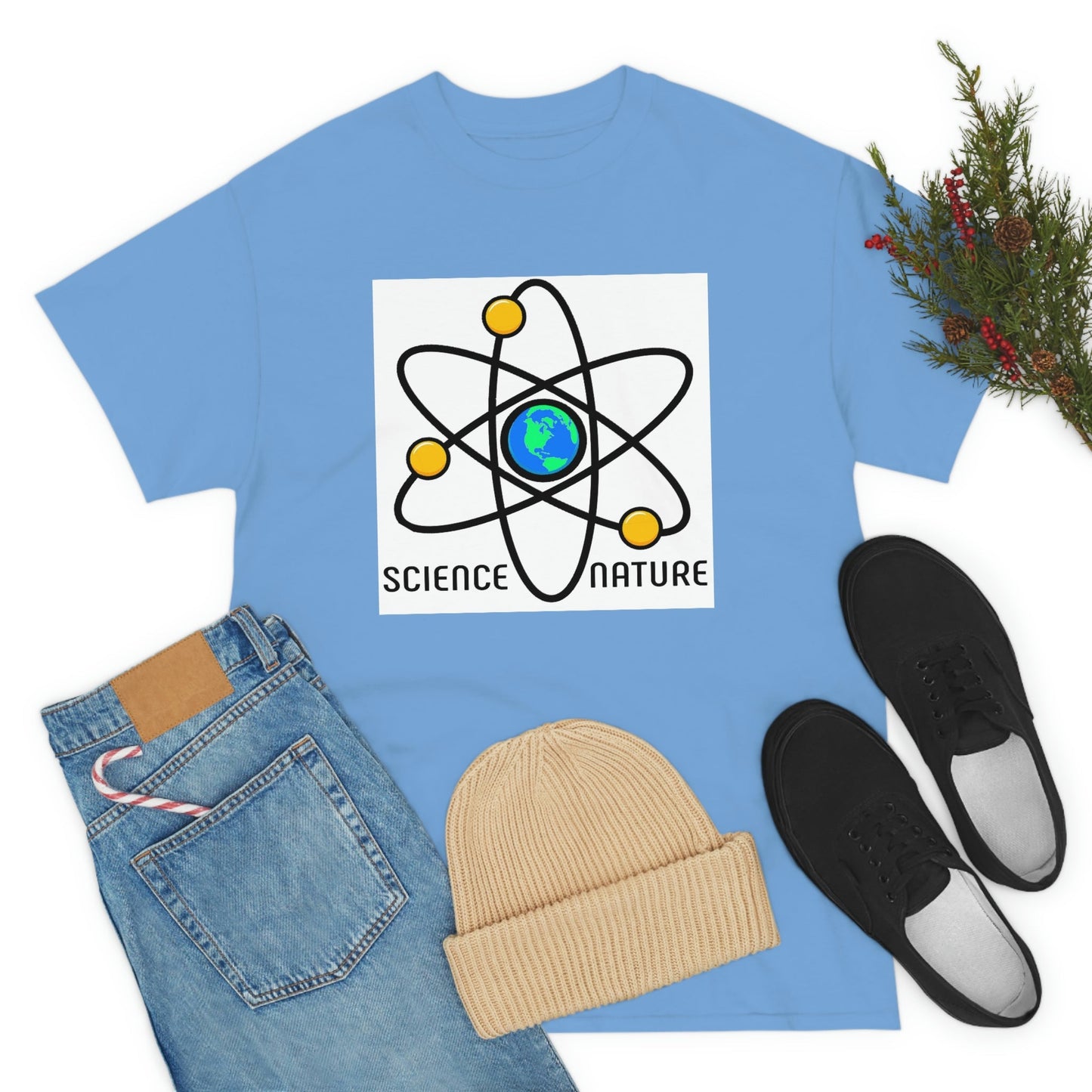Science and Nature Unisex Heavy Cotton Tee Ecology Recycling Earth Global Warming