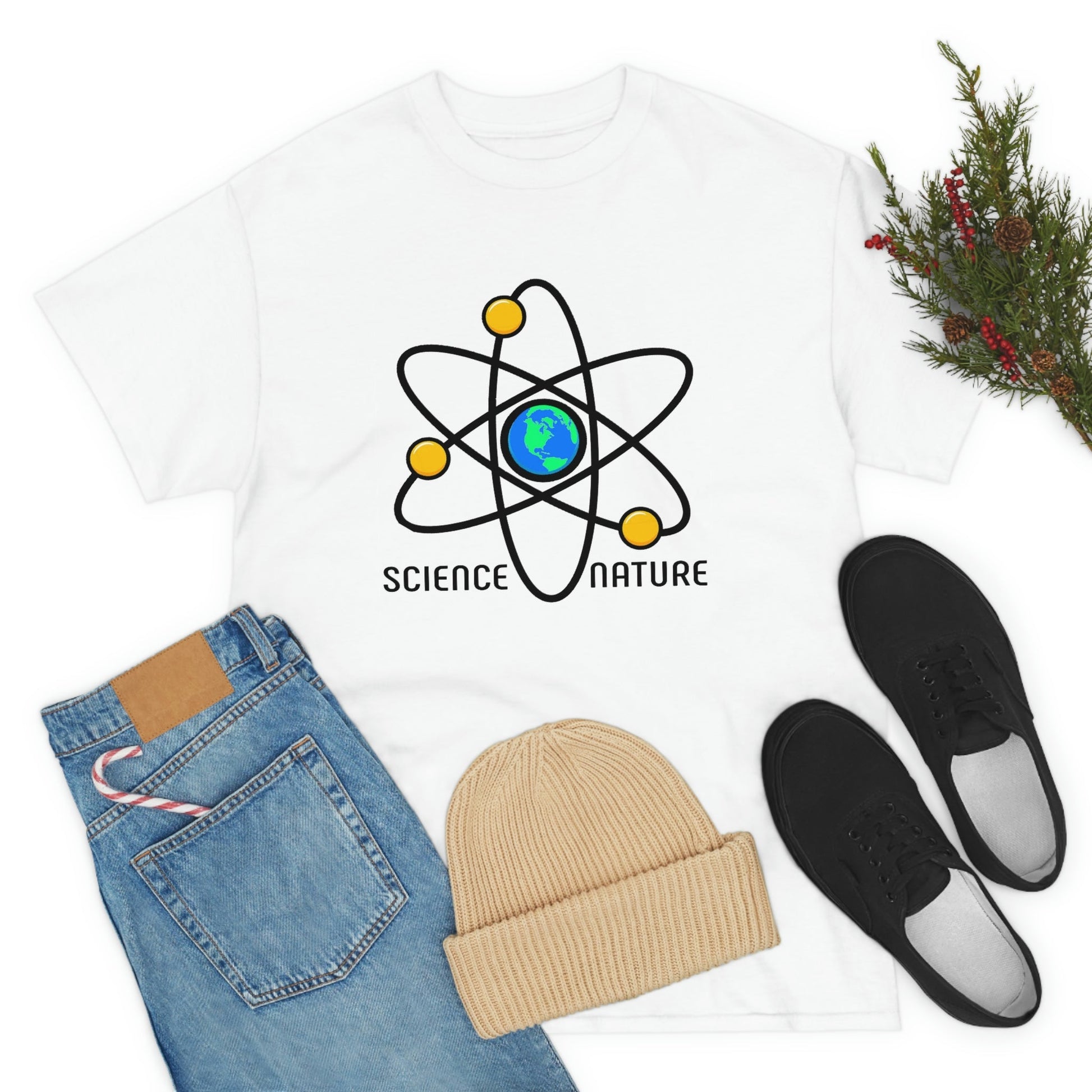 Science and Nature Unisex Heavy Cotton Tee Ecology Recycling Earth Global Warming