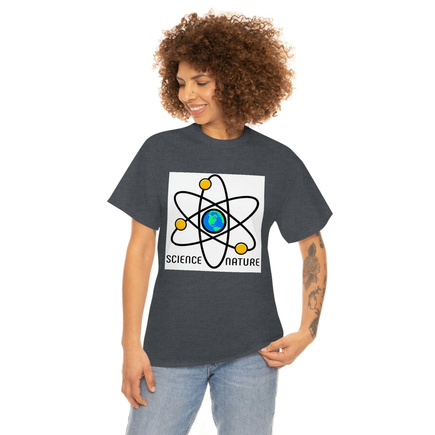 Science and Nature Unisex Heavy Cotton Tee Ecology Recycling Earth Global Warming