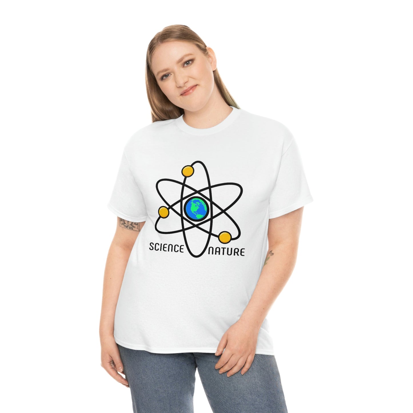 Science and Nature Unisex Heavy Cotton Tee Ecology Recycling Earth Global Warming