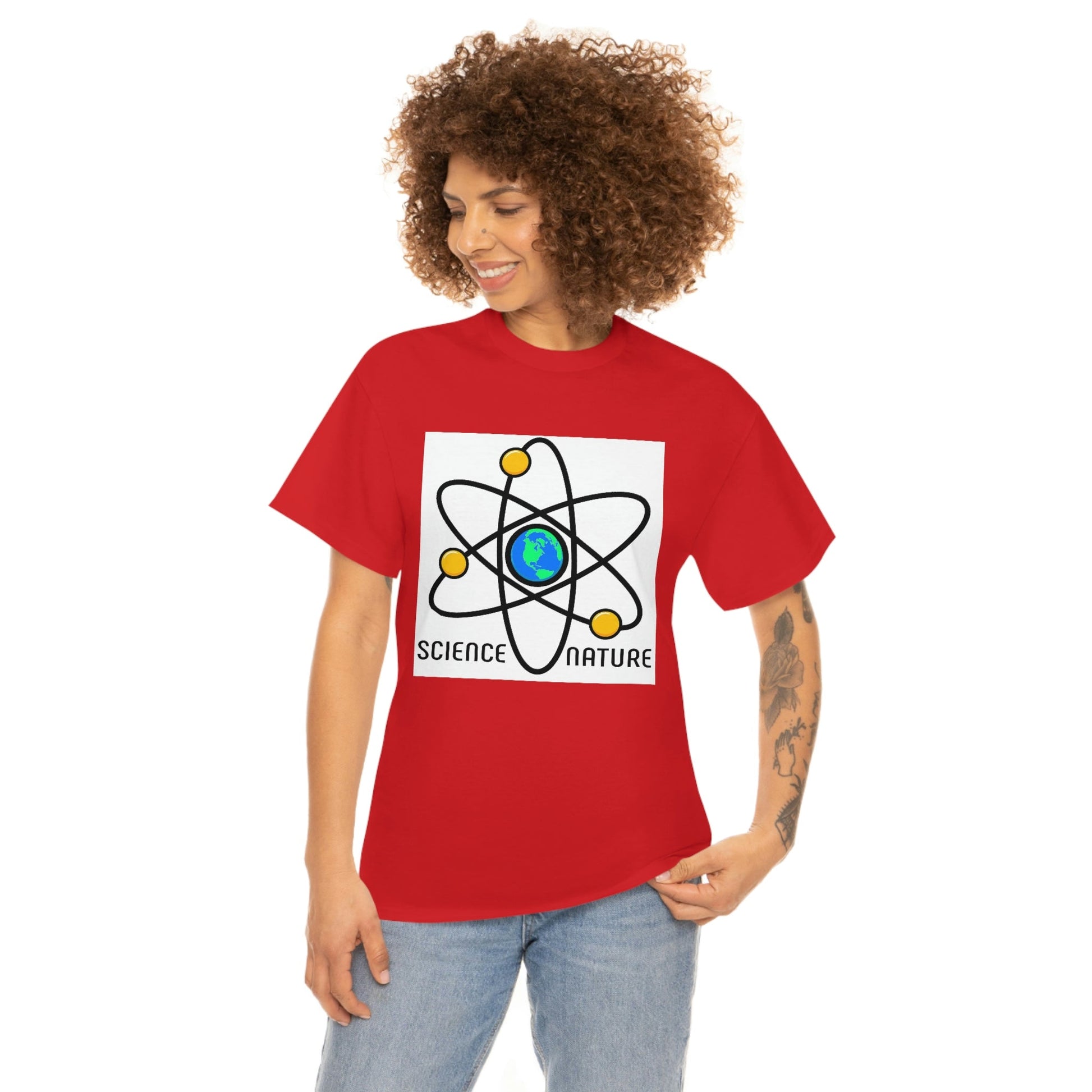 Science and Nature Unisex Heavy Cotton Tee Ecology Recycling Earth Global Warming
