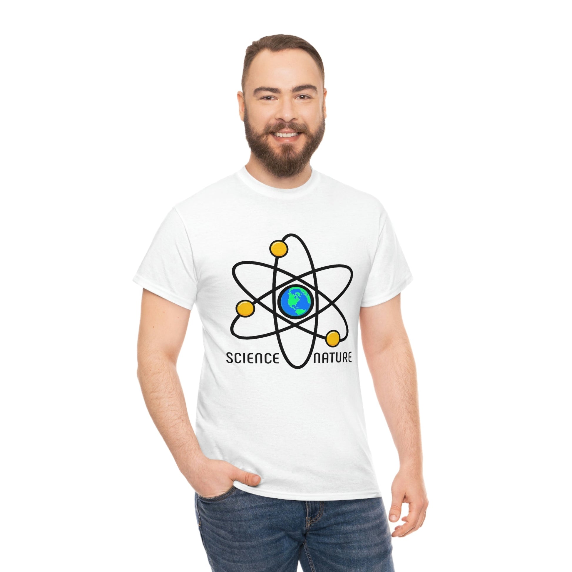 Science and Nature Unisex Heavy Cotton Tee Ecology Recycling Earth Global Warming