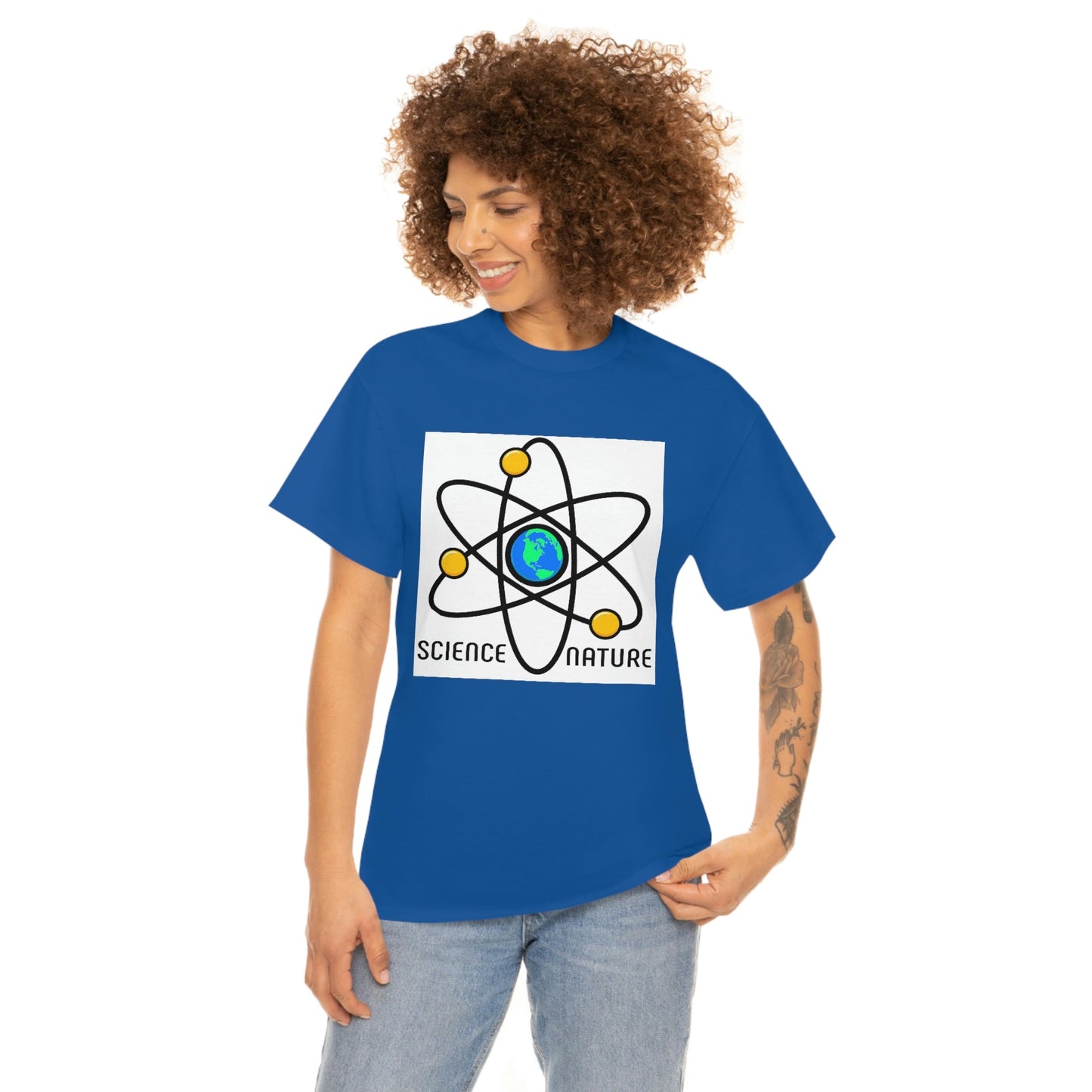 Science and Nature Unisex Heavy Cotton Tee Ecology Recycling Earth Global Warming