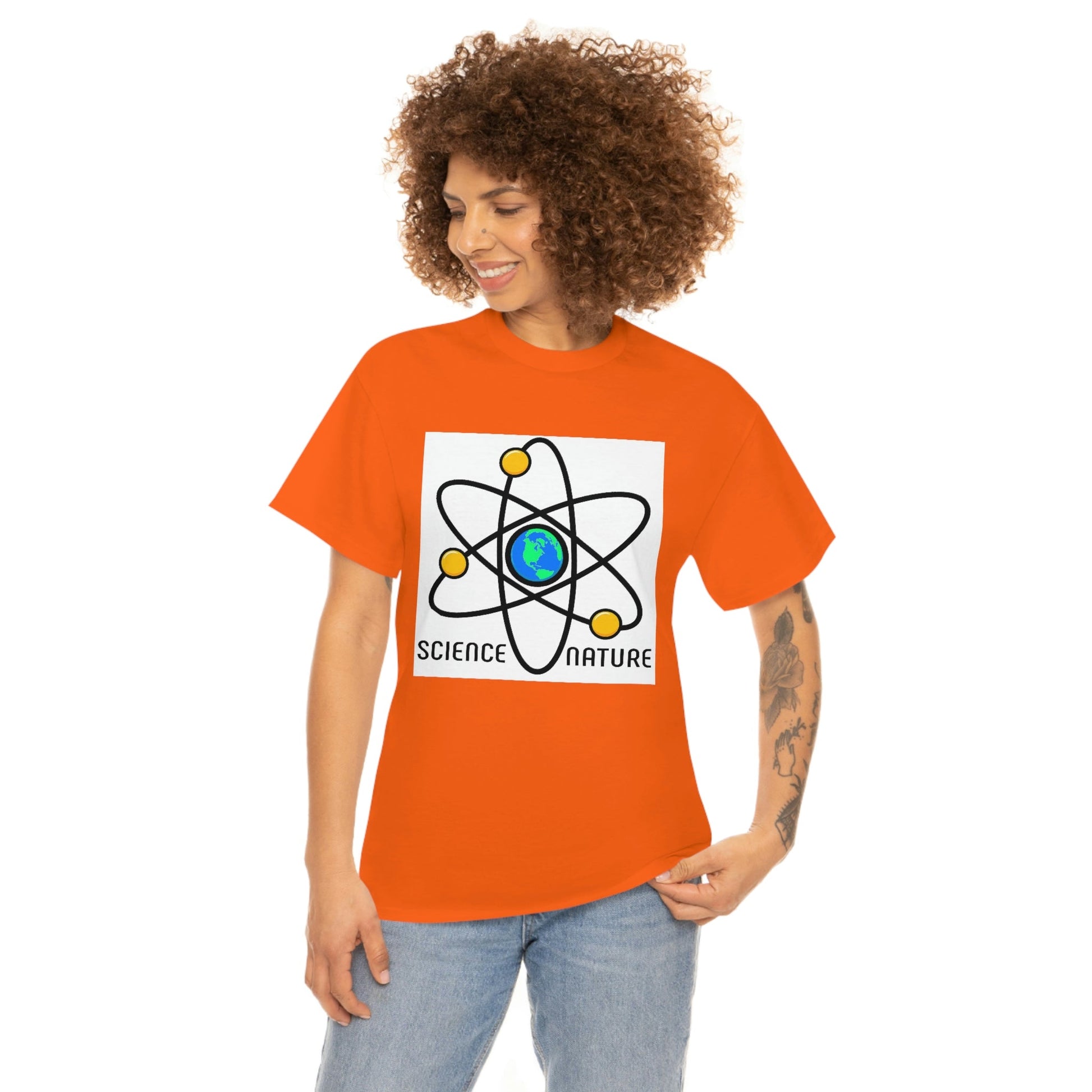 Science and Nature Unisex Heavy Cotton Tee Ecology Recycling Earth Global Warming