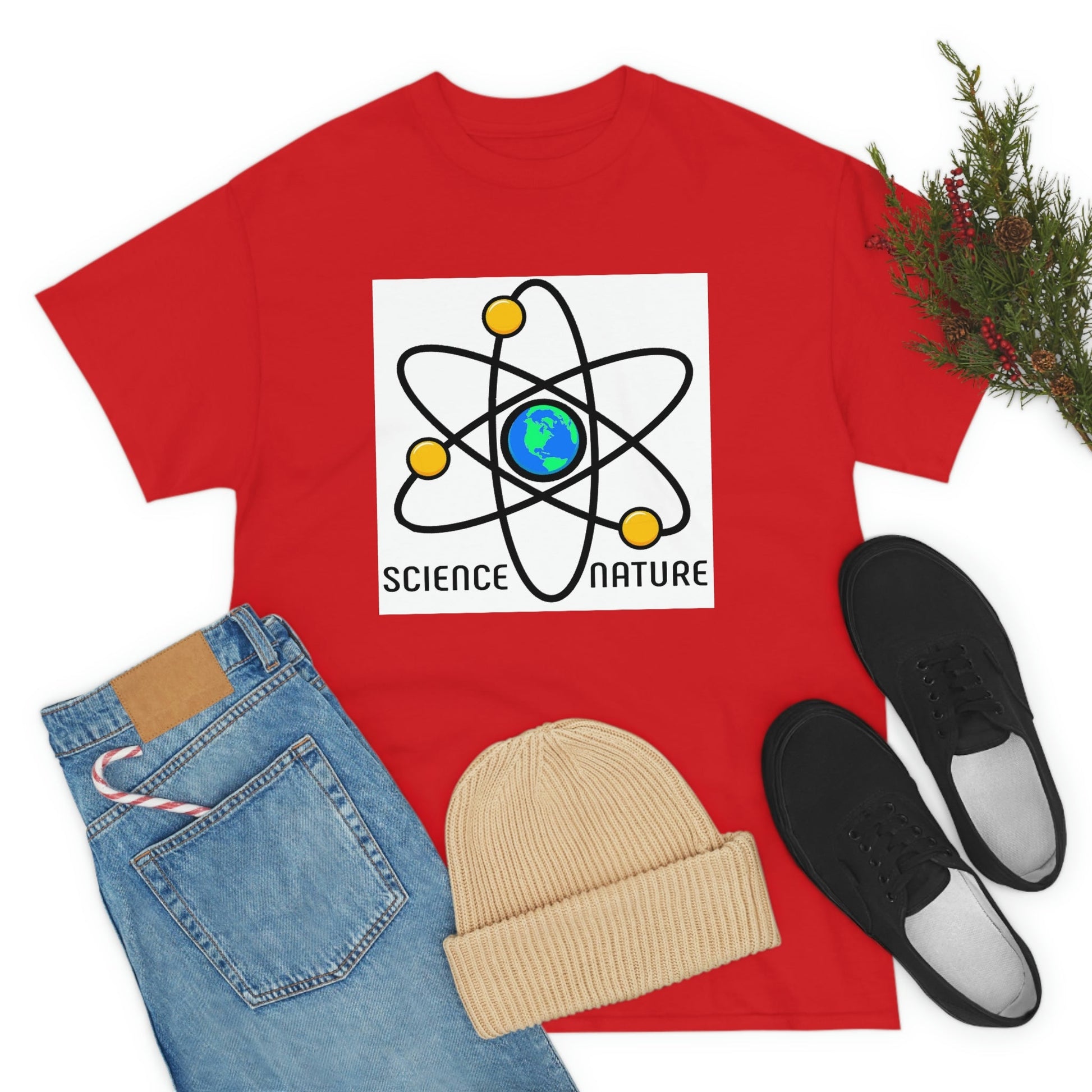 Science and Nature Unisex Heavy Cotton Tee Ecology Recycling Earth Global Warming