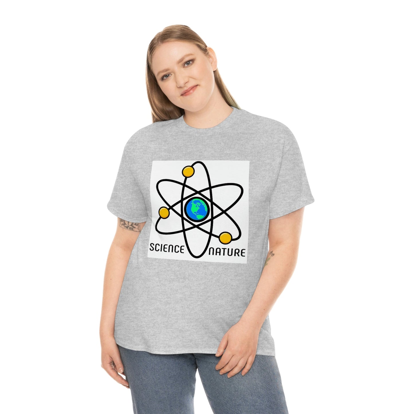 Science and Nature Unisex Heavy Cotton Tee Ecology Recycling Earth Global Warming
