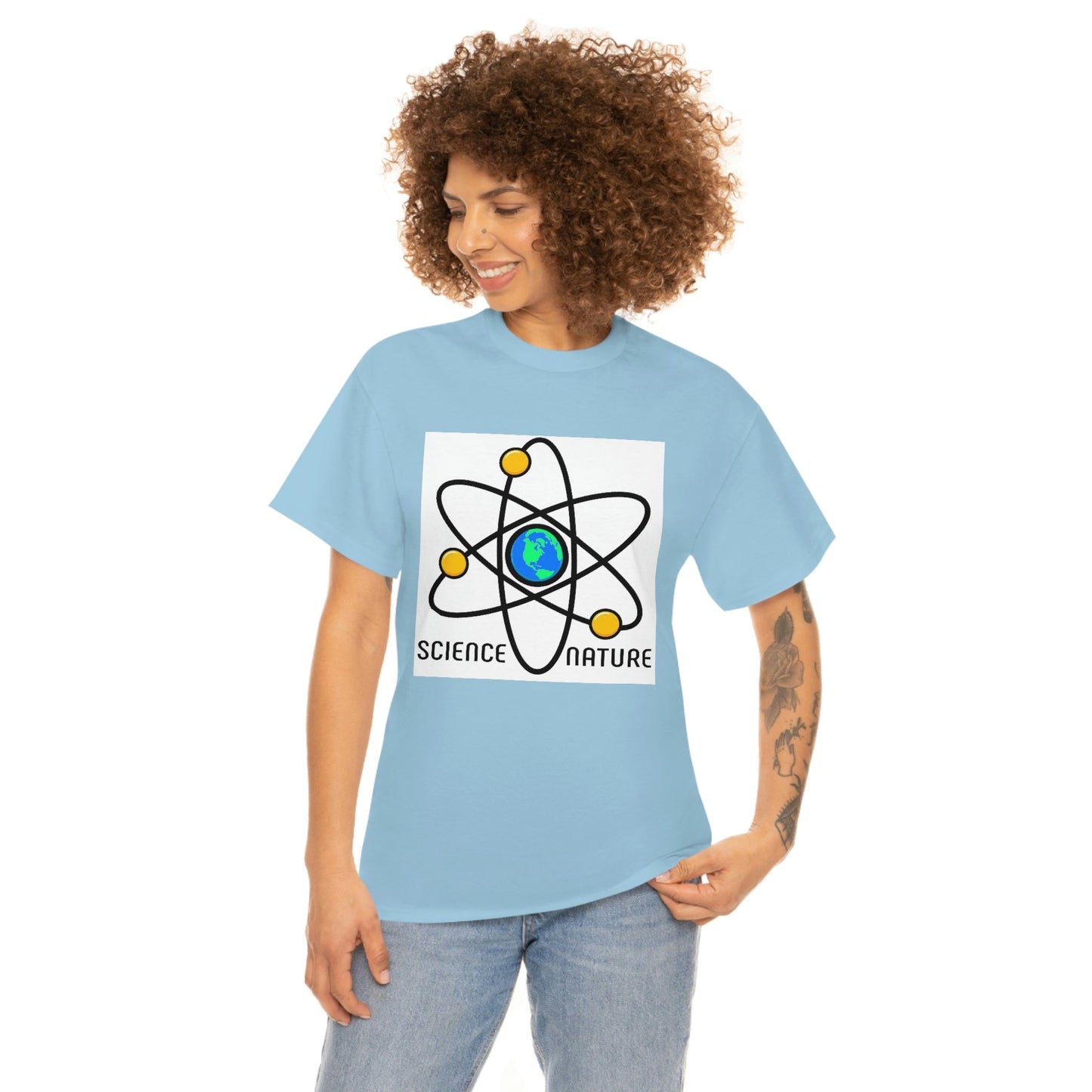Science and Nature Unisex Heavy Cotton Tee Ecology Recycling Earth Global Warming