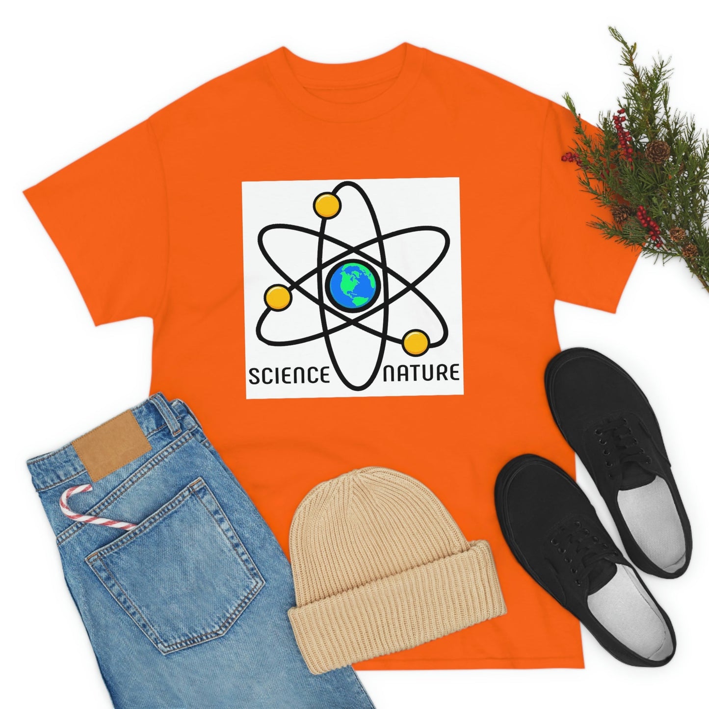 Science and Nature Unisex Heavy Cotton Tee Ecology Recycling Earth Global Warming