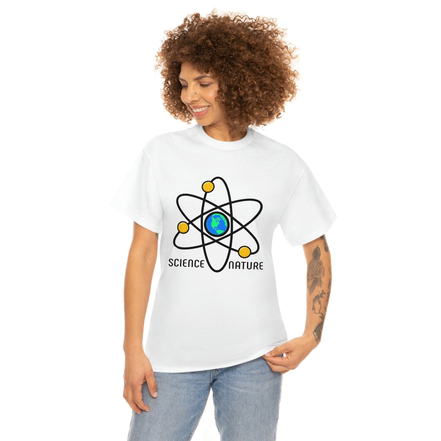 Science and Nature Unisex Heavy Cotton Tee Ecology Recycling Earth Global Warming