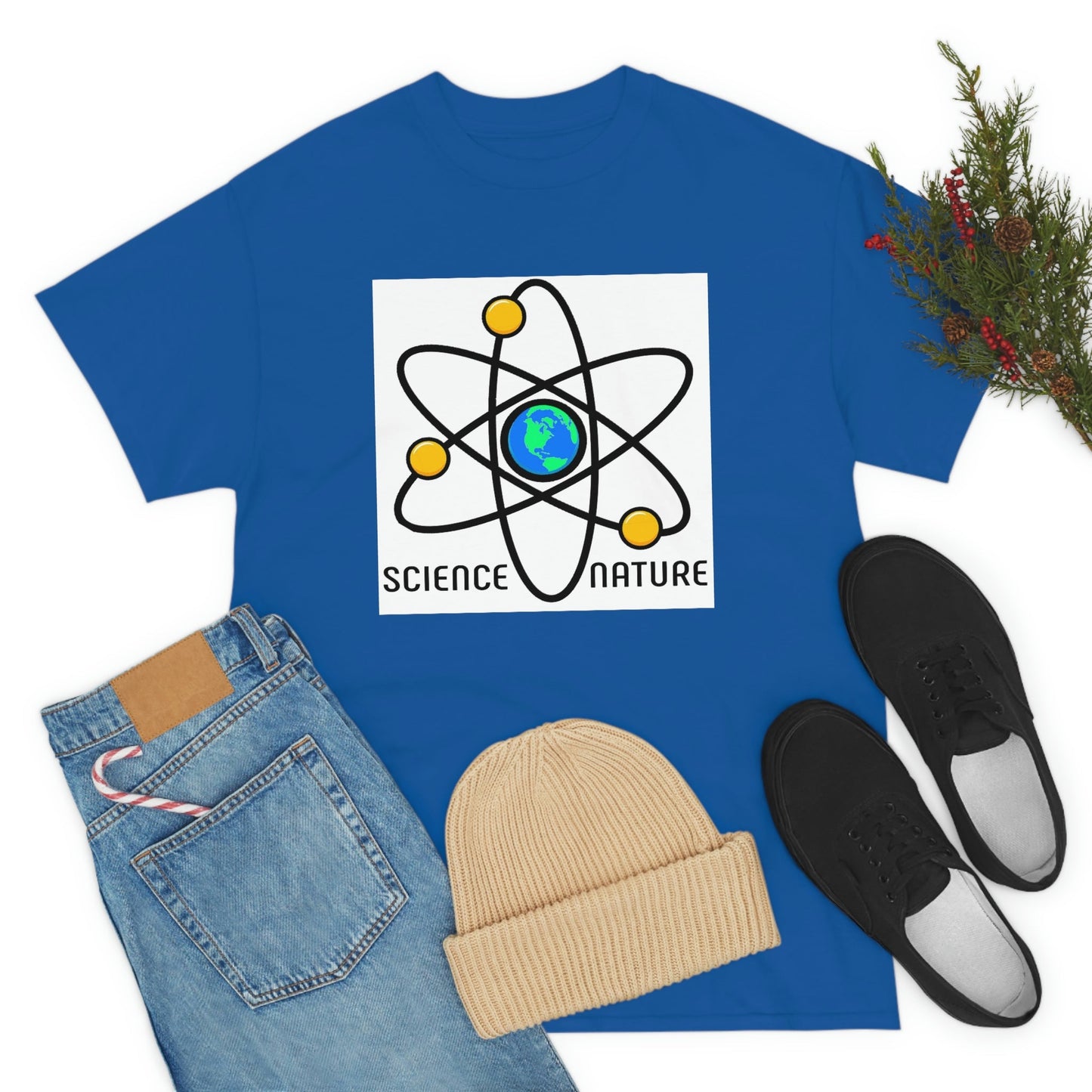 Science and Nature Unisex Heavy Cotton Tee Ecology Recycling Earth Global Warming