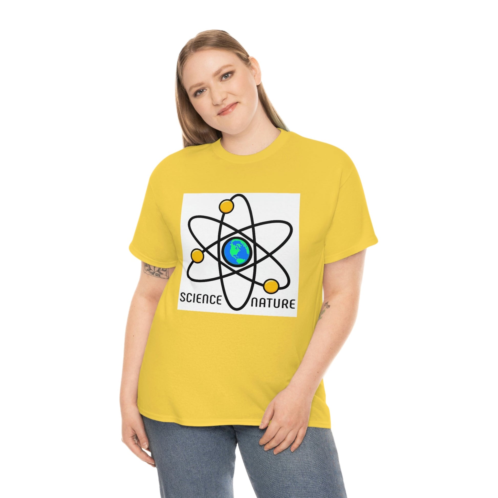 Science and Nature Unisex Heavy Cotton Tee Ecology Recycling Earth Global Warming