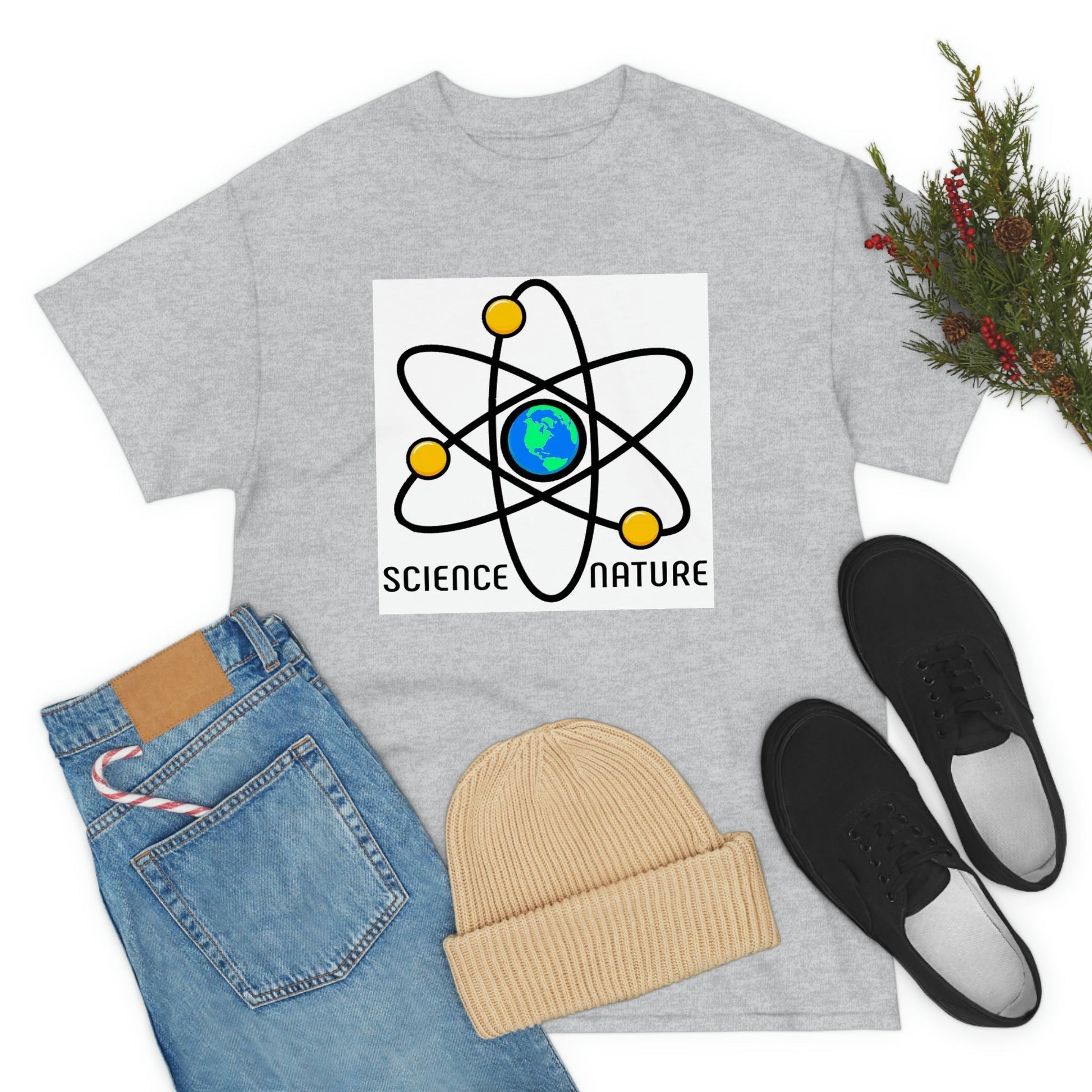 Science and Nature Unisex Heavy Cotton Tee Ecology Recycling Earth Global Warming