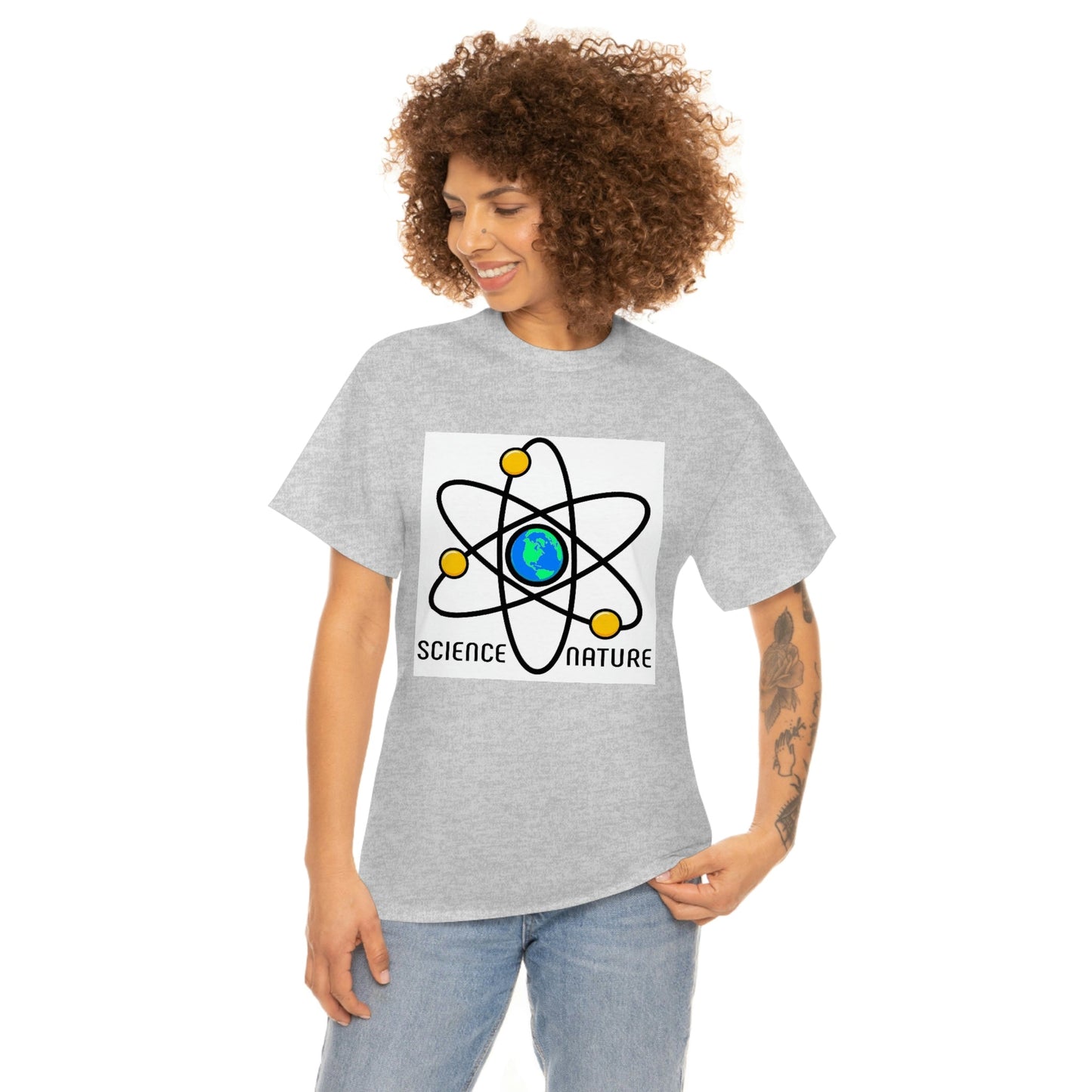 Science and Nature Unisex Heavy Cotton Tee Ecology Recycling Earth Global Warming