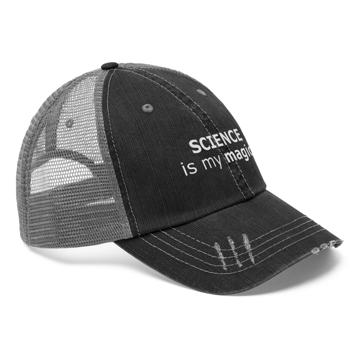 Science is my magic. Unisex Trucker Hat Logic Reason Scientific Logical Math Facts Intelligent green Intellectual Teacher smart cool