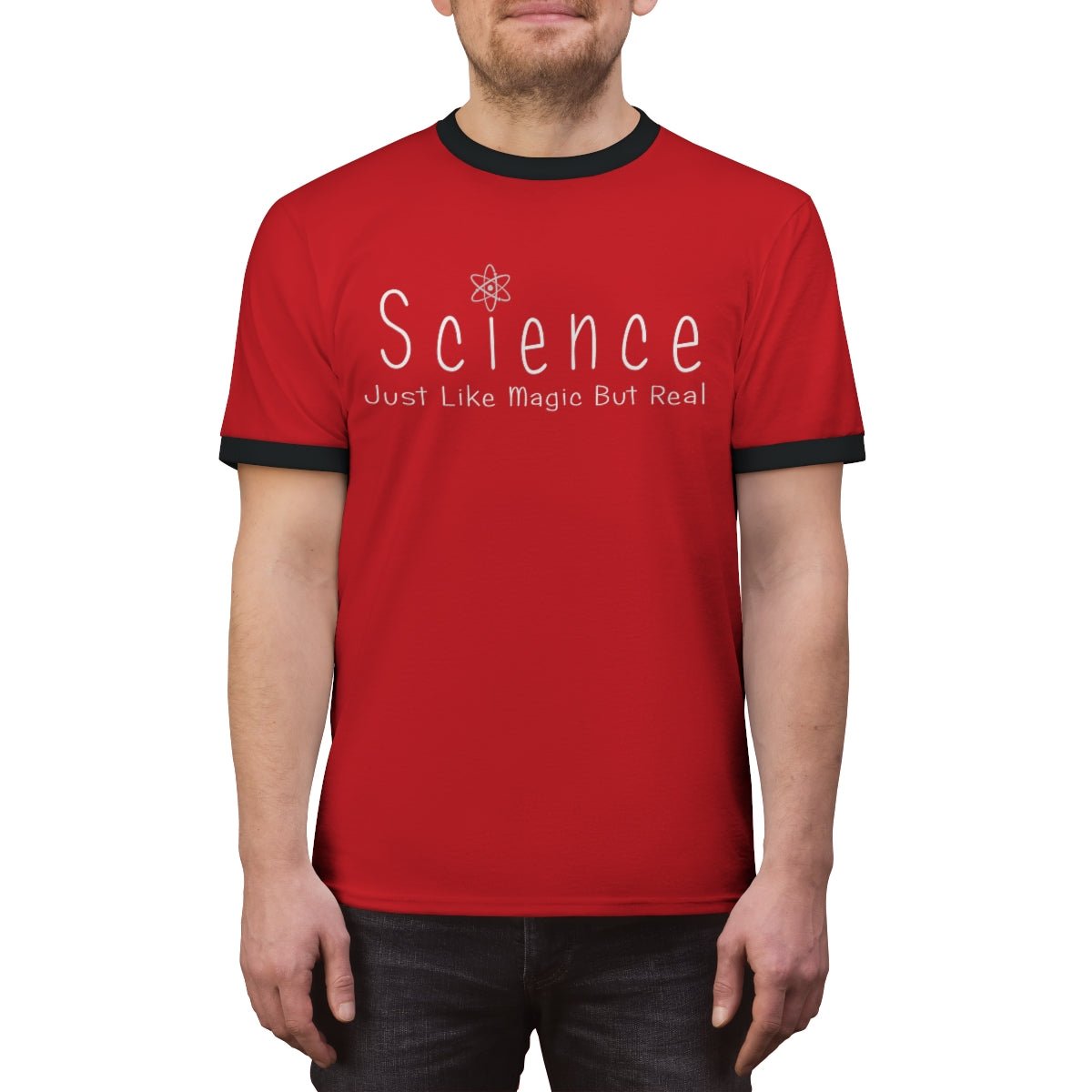 Science - Just Like Magic But Real Ringer Tee | Science Gift for Teachers and Other Brilliant People