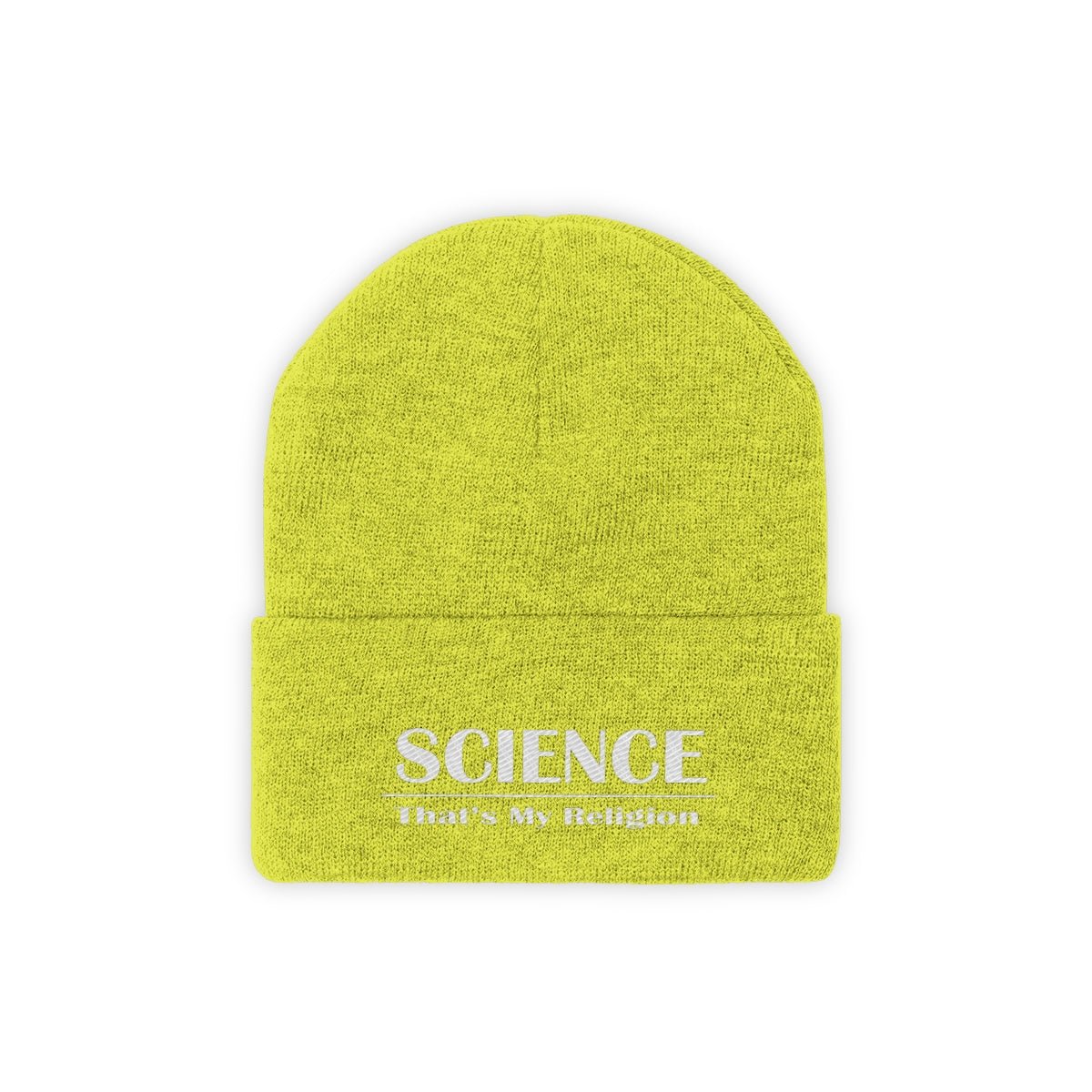 SCIENCE - That's My Religion Knit Beanie | Gift for Scientists, Teachers, Engineers and other Brilliant People