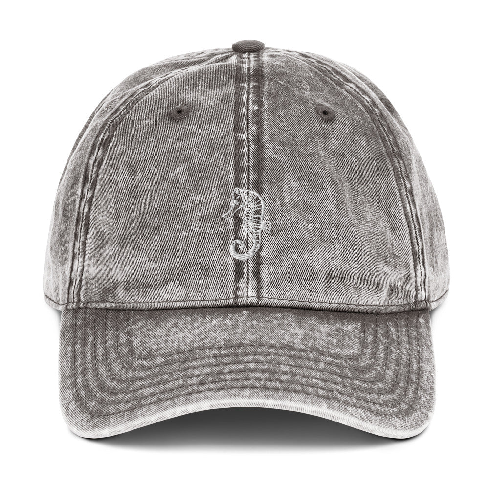 Seahorse Vintage Cotton Twill Cap for the Summer Fun Loving Hipster