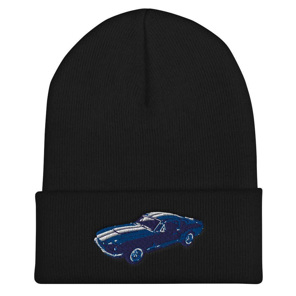 Shelby Mustang Cuffed Beanie for the Classic Car Road Rally Enthusiast