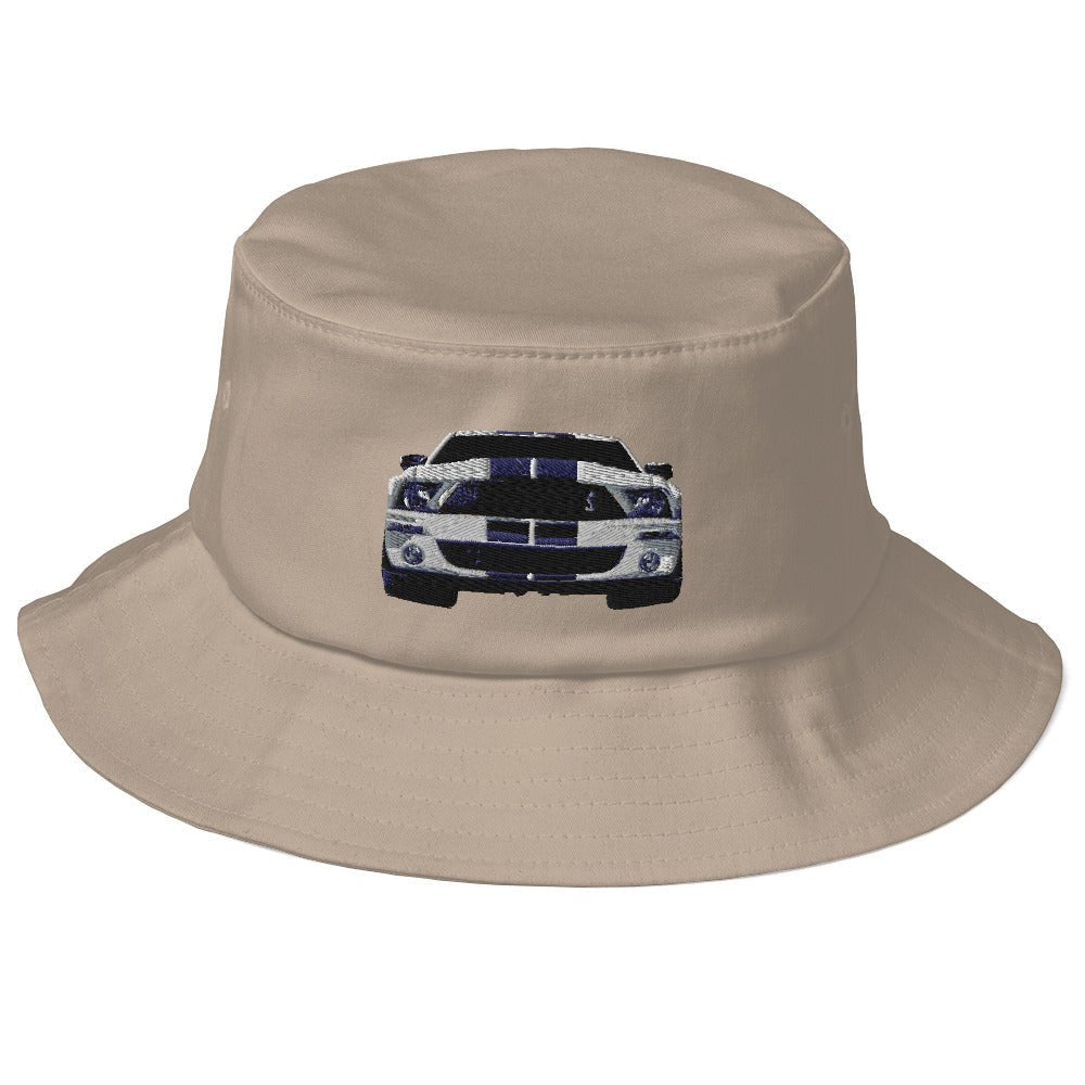Shelby Mustang GT 500 Old School Bucket Hat for the Classic Car Road Rally Enthusiast