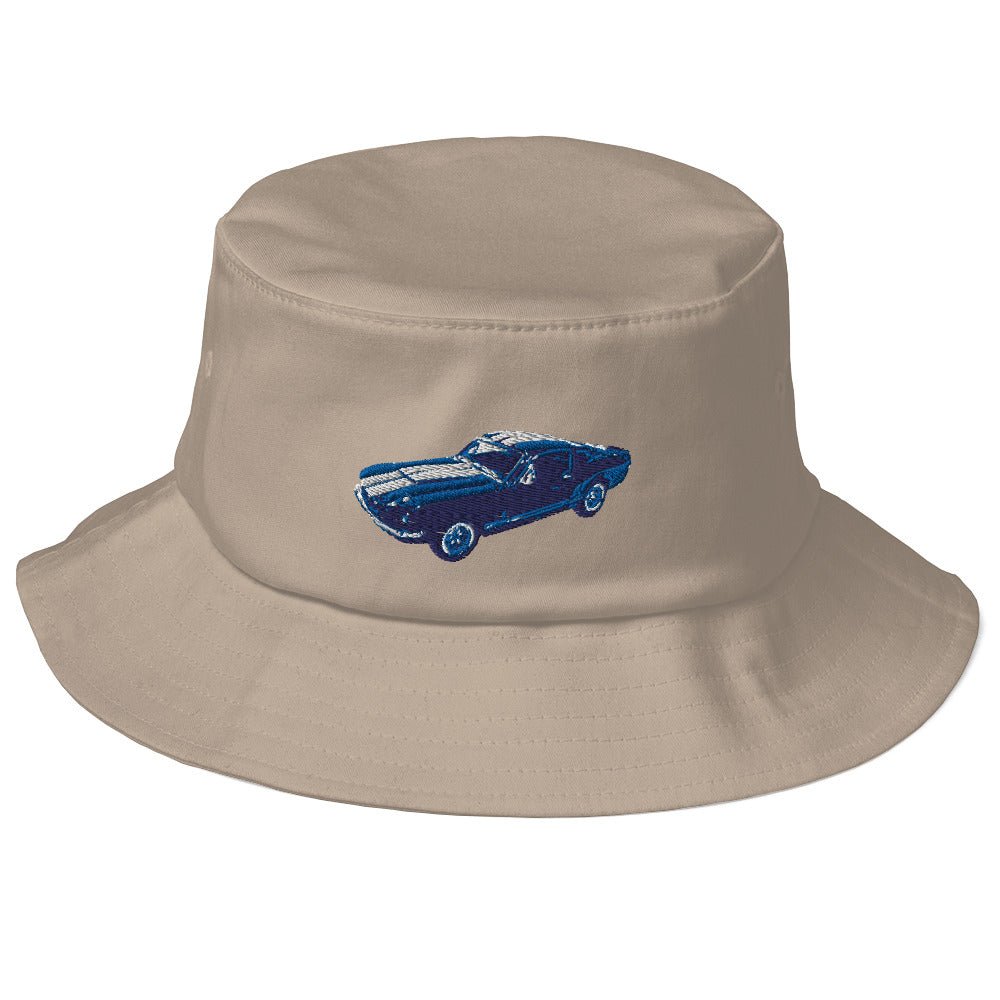 Shelby Mustang Old School Bucket Hat for the Classic Car Road Rally Enthusiast