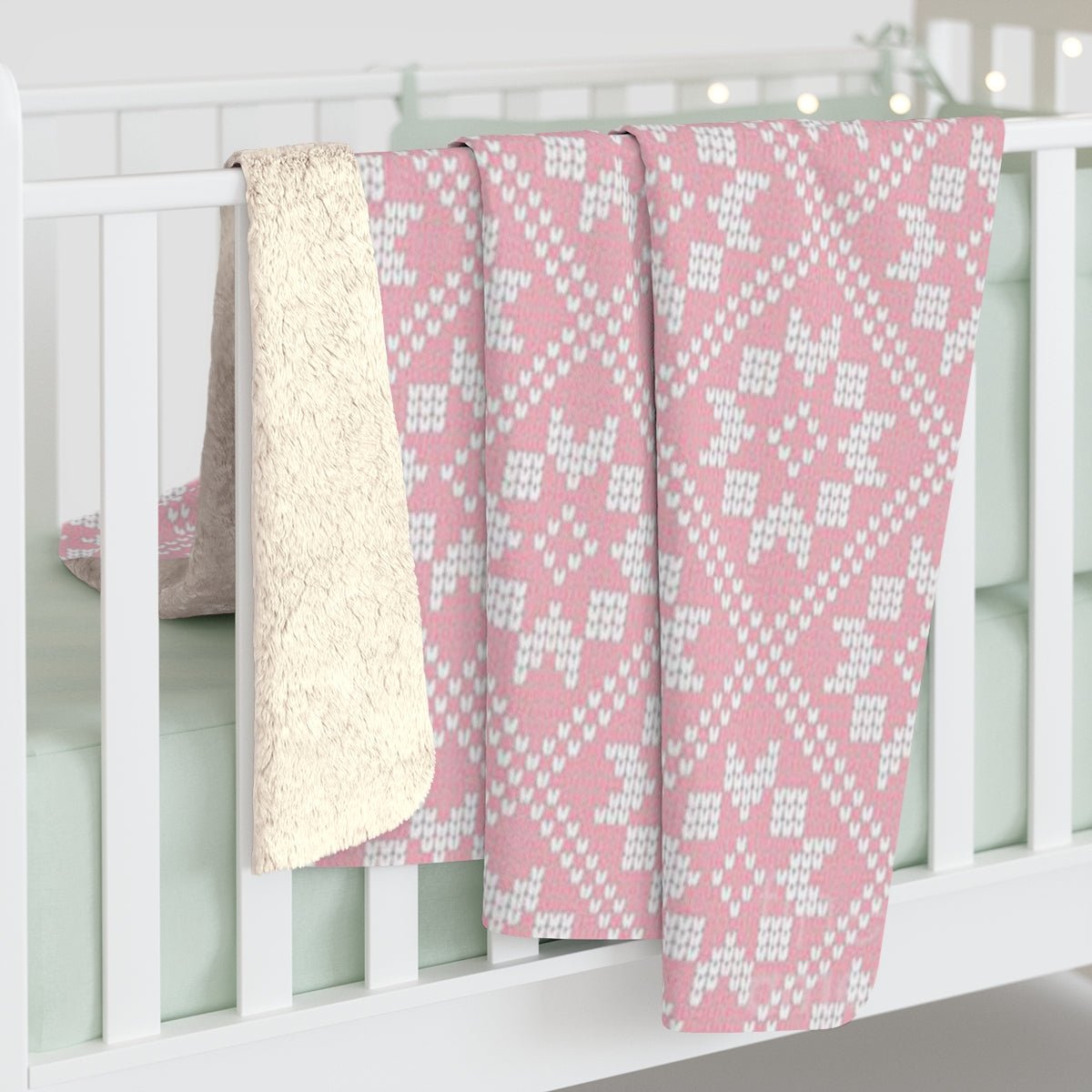 Sherpa Fleece Blanket from ©MyHeart Collection Scandinavian influenced Design Coordinating Nursery Decor baby babies