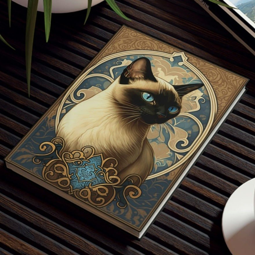Siamese Cat Notebook - Mandala - Cat Inspirations - Hard Backed Journal