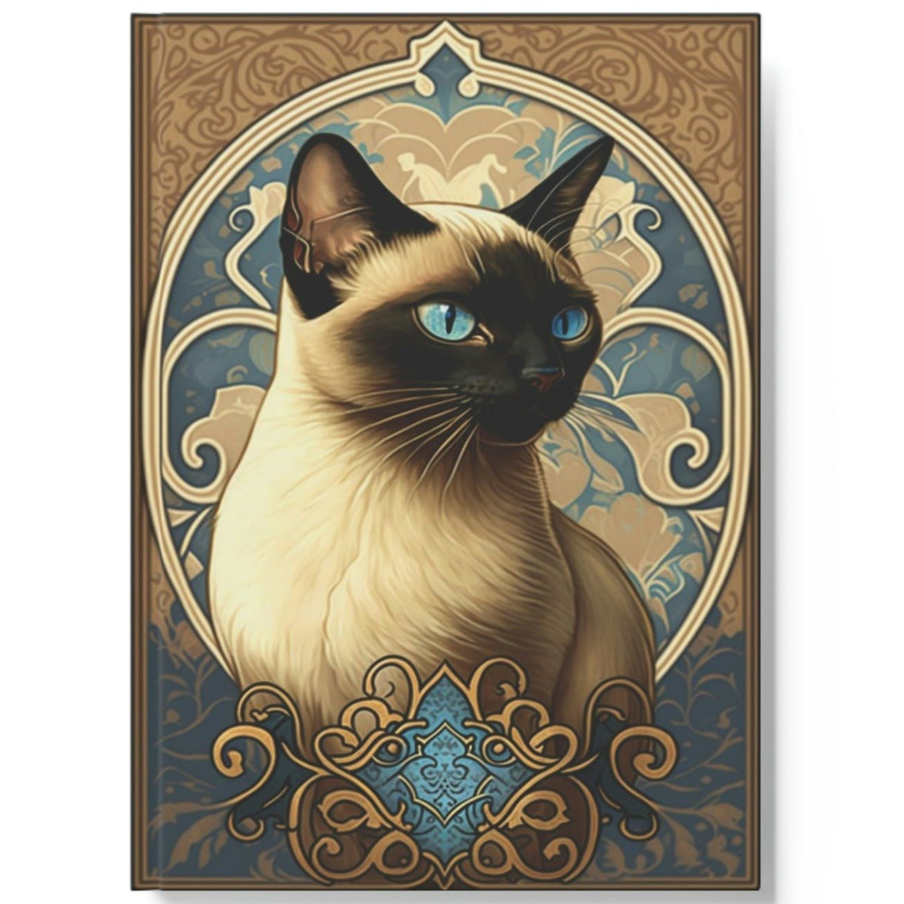 Siamese Cat Notebook - Mandala - Cat Inspirations - Hard Backed Journal
