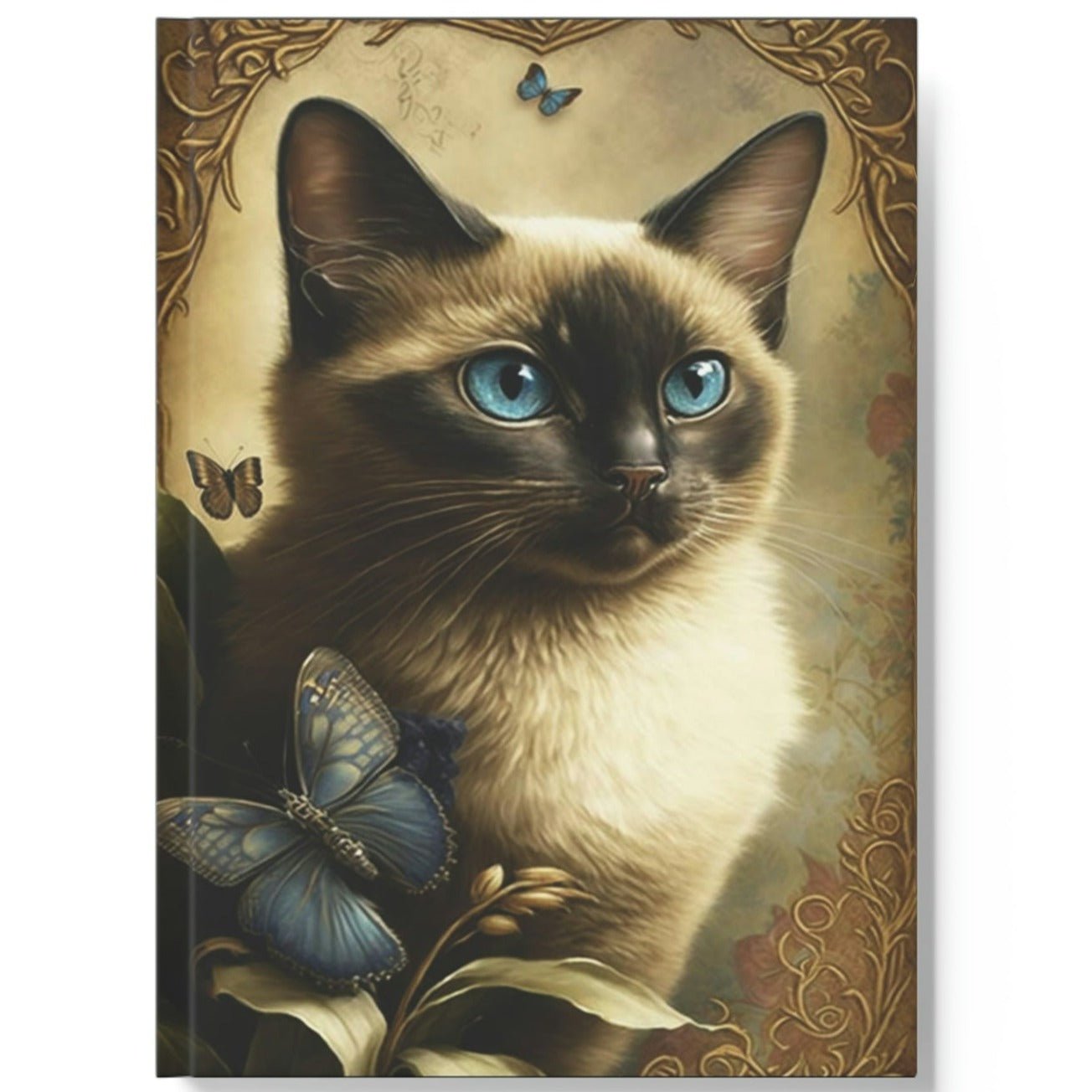 Siamese Cat Notebook - Vintage - Cat Inspirations - Hard Backed Journal