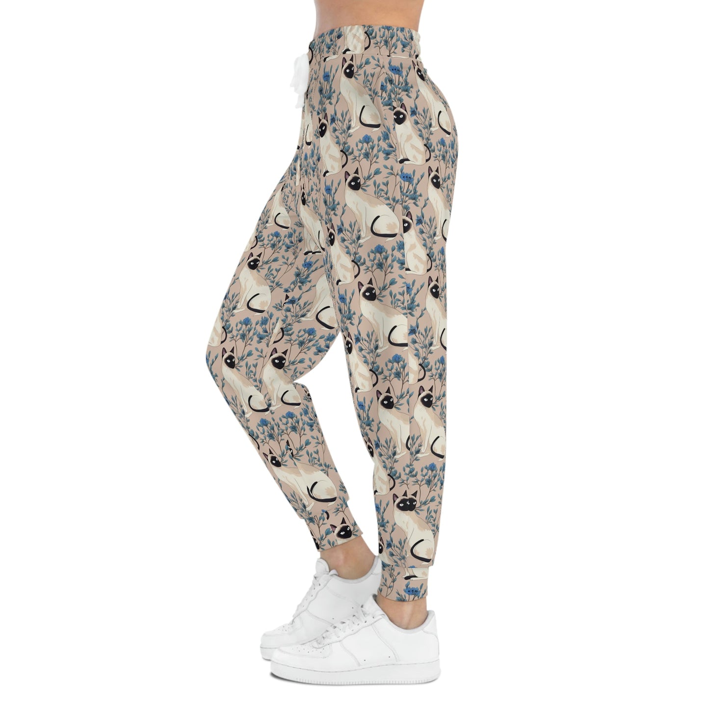 Siamese Cats Pattern Athletic Joggers