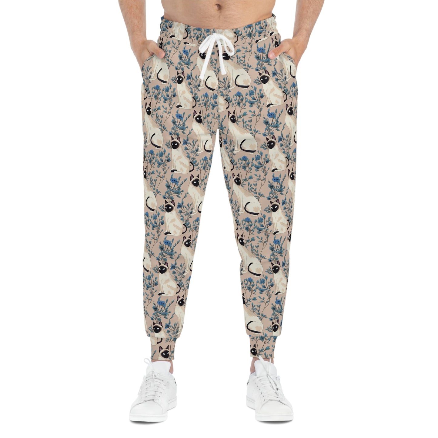 Siamese Cats Pattern Athletic Joggers