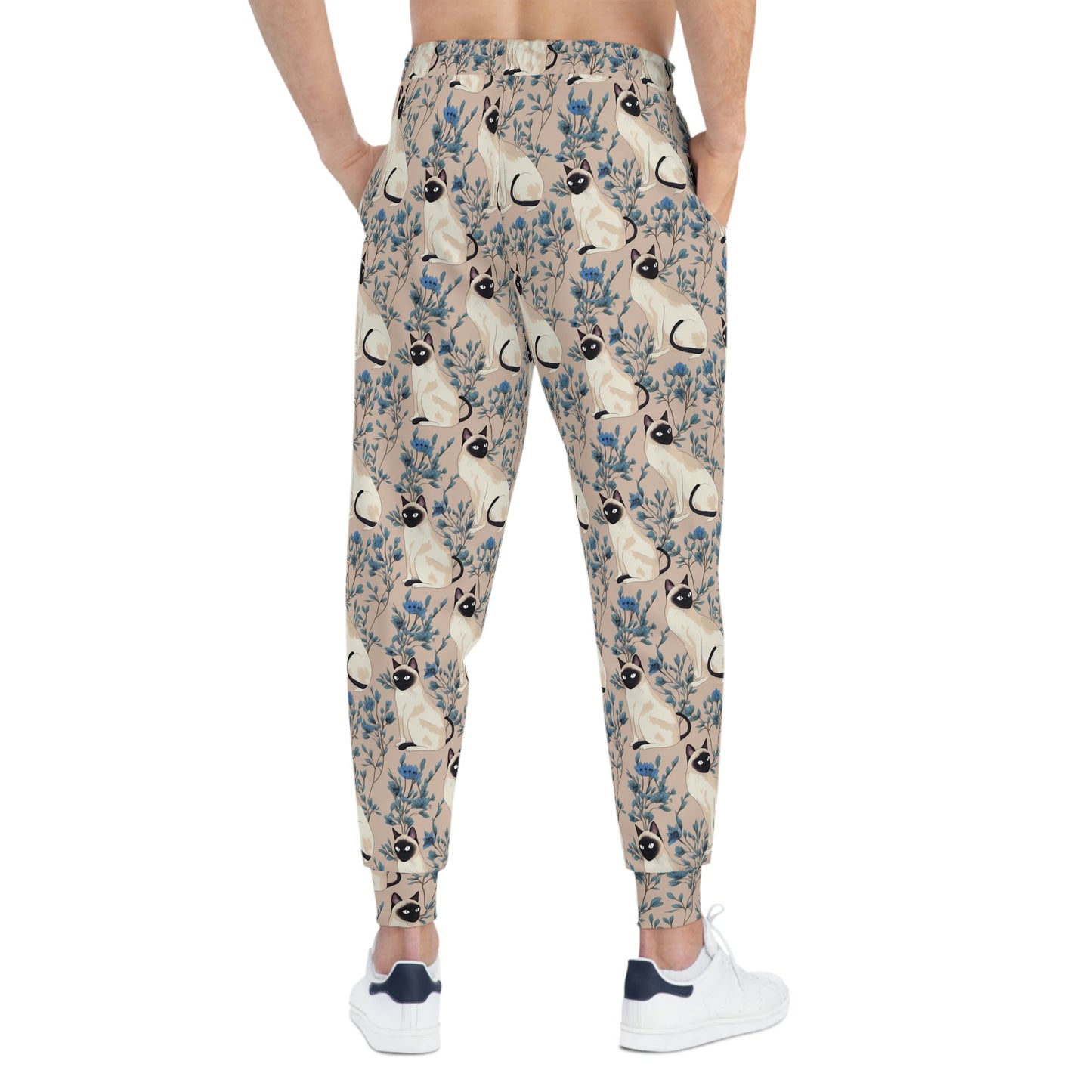 Siamese Cats Pattern Athletic Joggers
