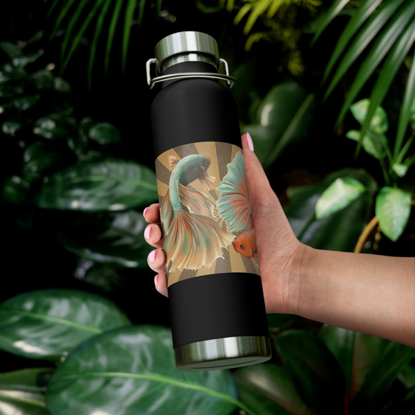 Siamese Fighting Fish | Copper Vacuum Insulated Bottle, 22oz