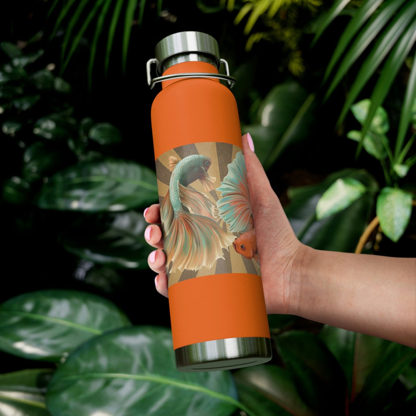 Siamese Fighting Fish | Copper Vacuum Insulated Bottle, 22oz