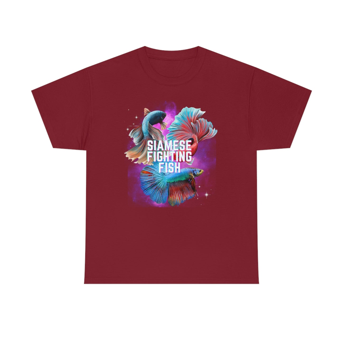 Siamese Fighting Fish Heavy Cotton T-Shirt