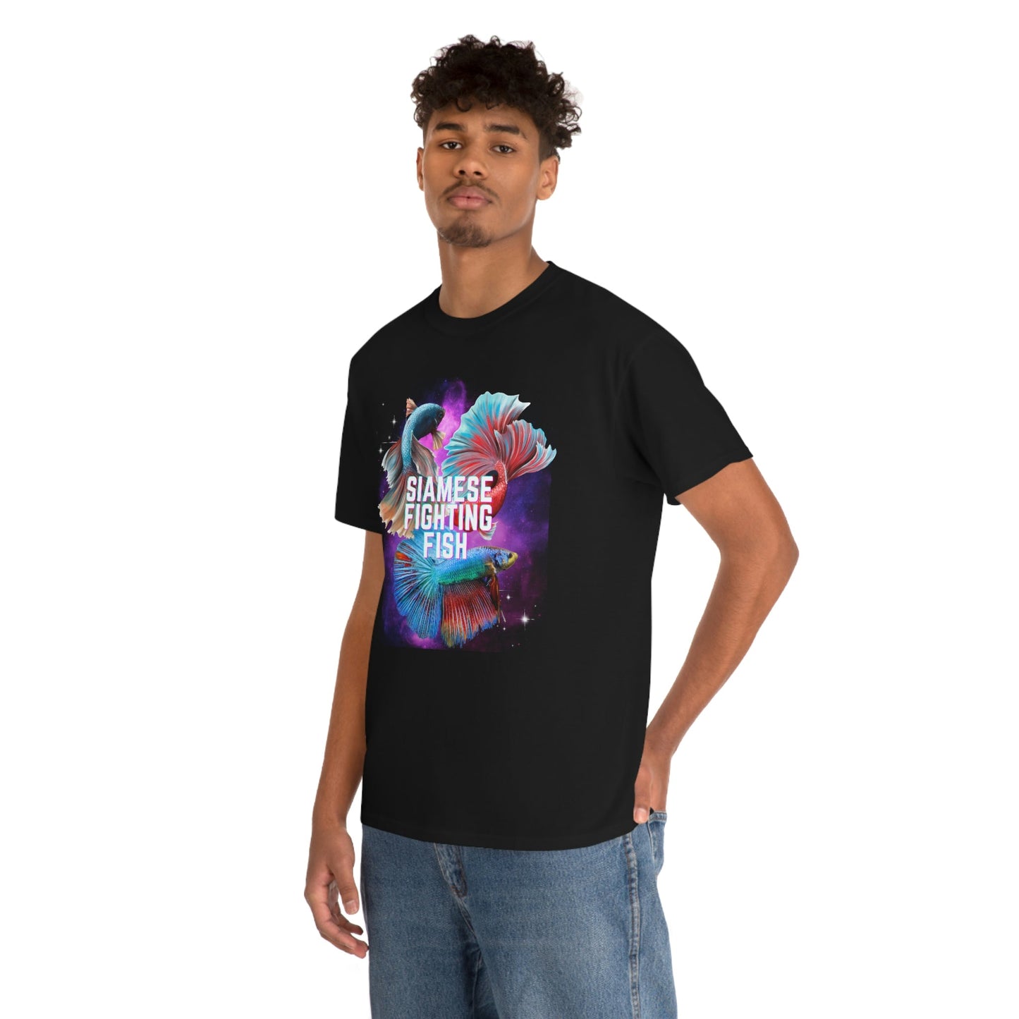 Siamese Fighting Fish Heavy Cotton T-Shirt