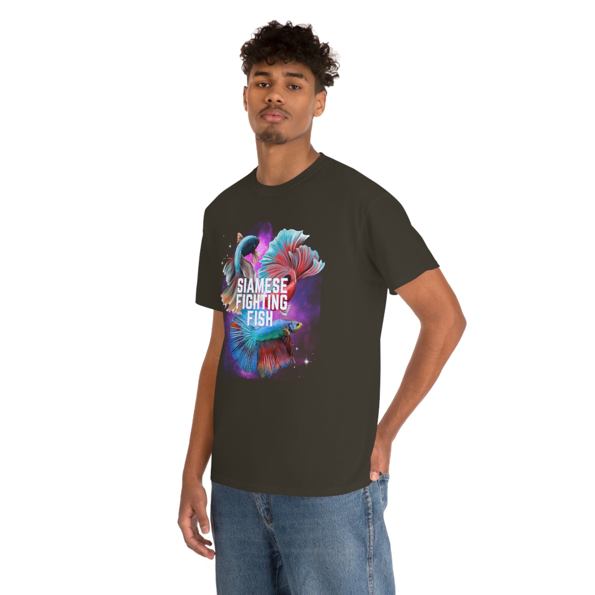Siamese Fighting Fish Heavy Cotton T-Shirt